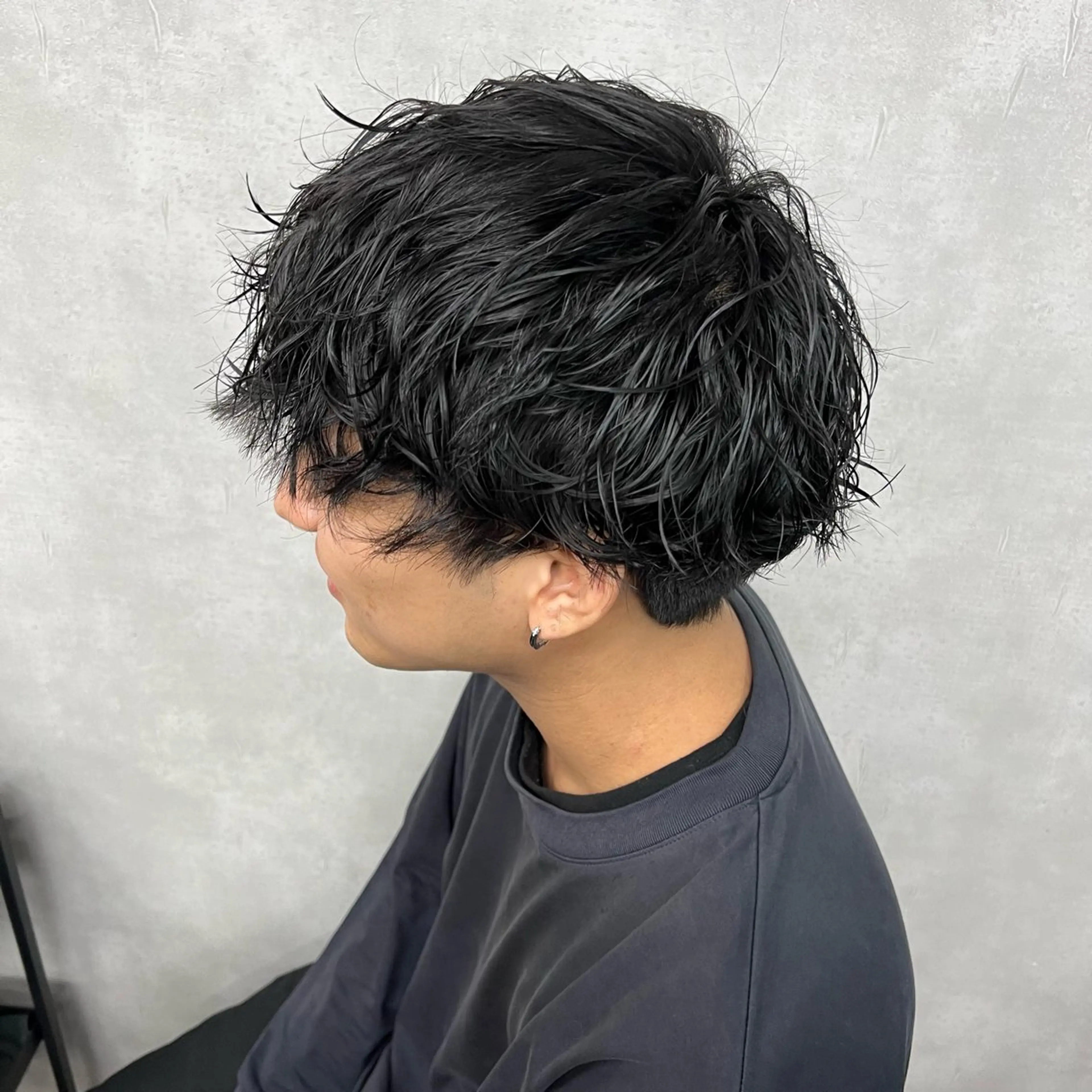 パーマ メンズ カット パーマ トリートメント 沖山 友津季のヘアスタイル