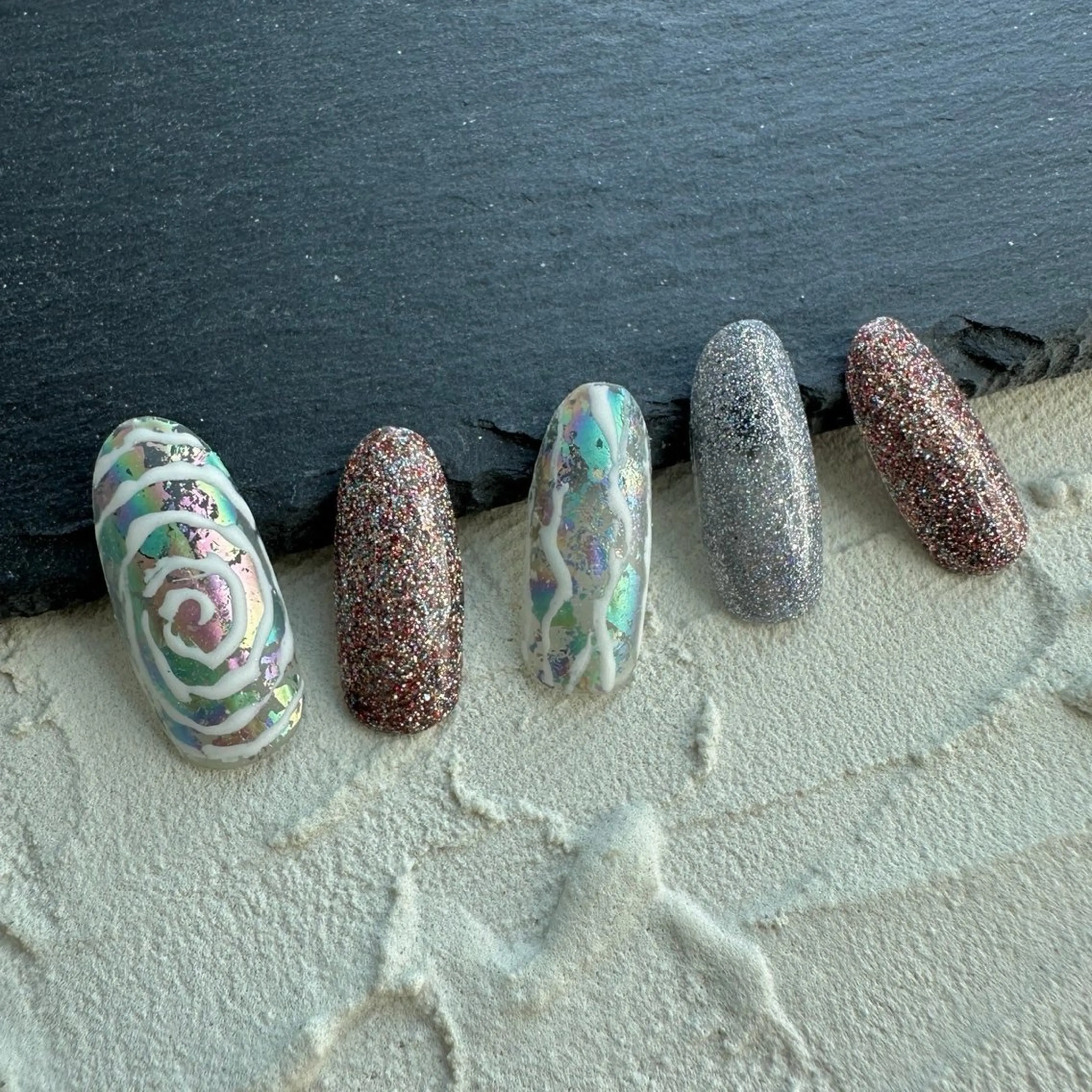 ネイル ⭐︎休業中の練習⭐︎ JNA認定講師髙橋のネイルデザイン