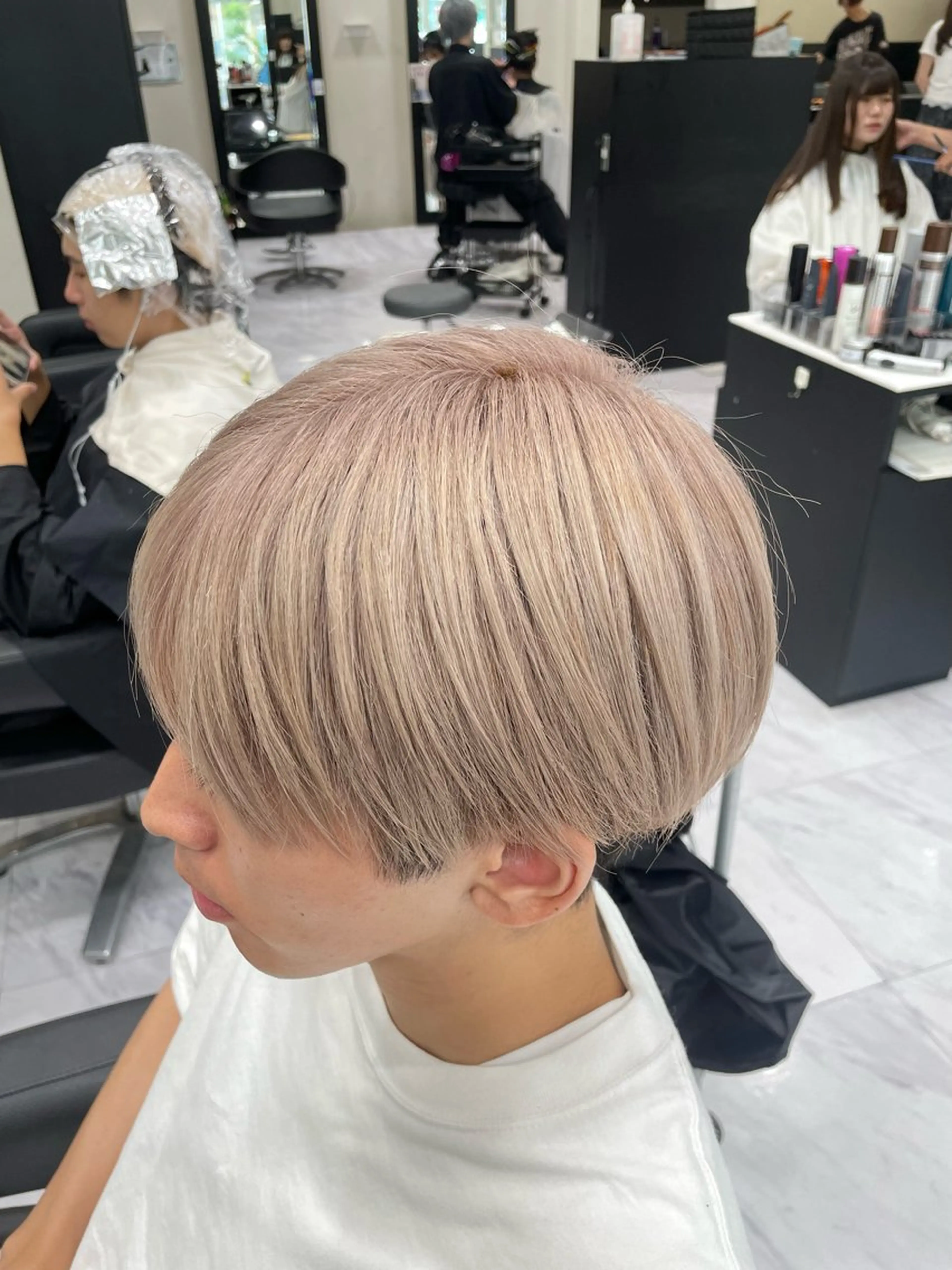 カラー メンズ カット ヘアカラー トリートメント 🐥くまがい💛 ダブルカラー／パーマのヘアスタイル