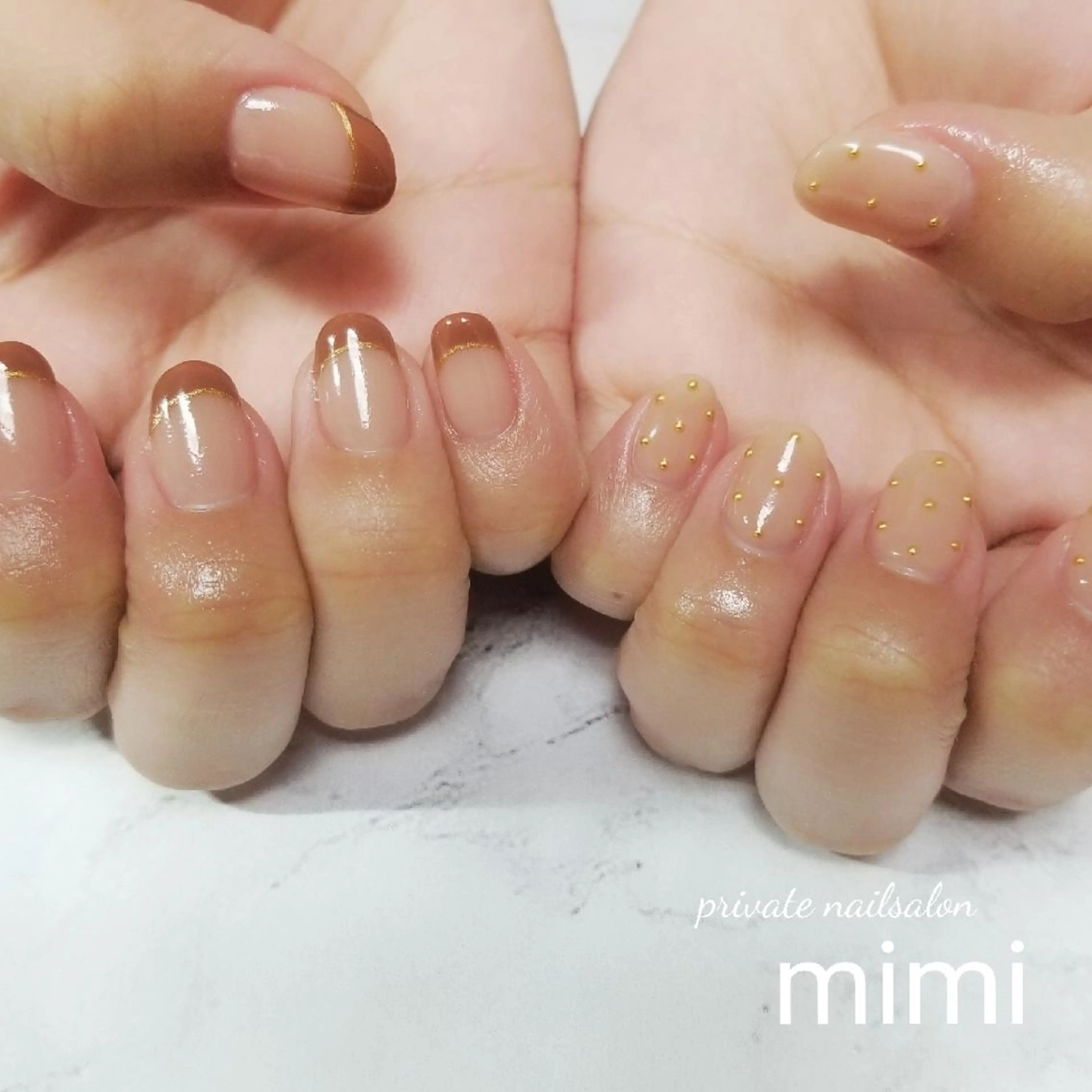 ネイル 持ち込み ハンドネイル 博多ネイル ｍｉｍｉのネイルデザイン