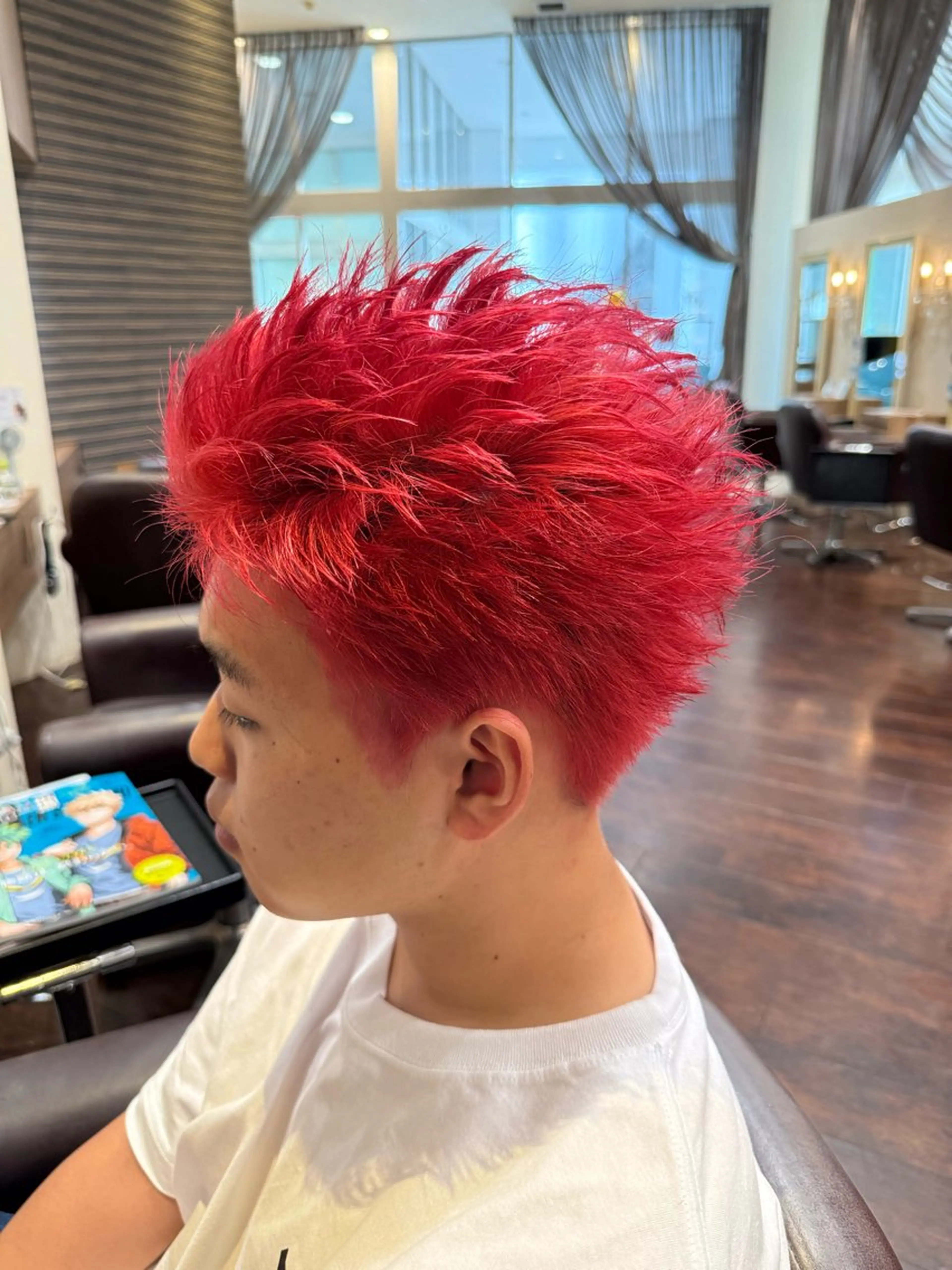 ショート カラー メンズ カット ヘアカラー インナーカラー/ ストレート/奥野洸也のヘアスタイル