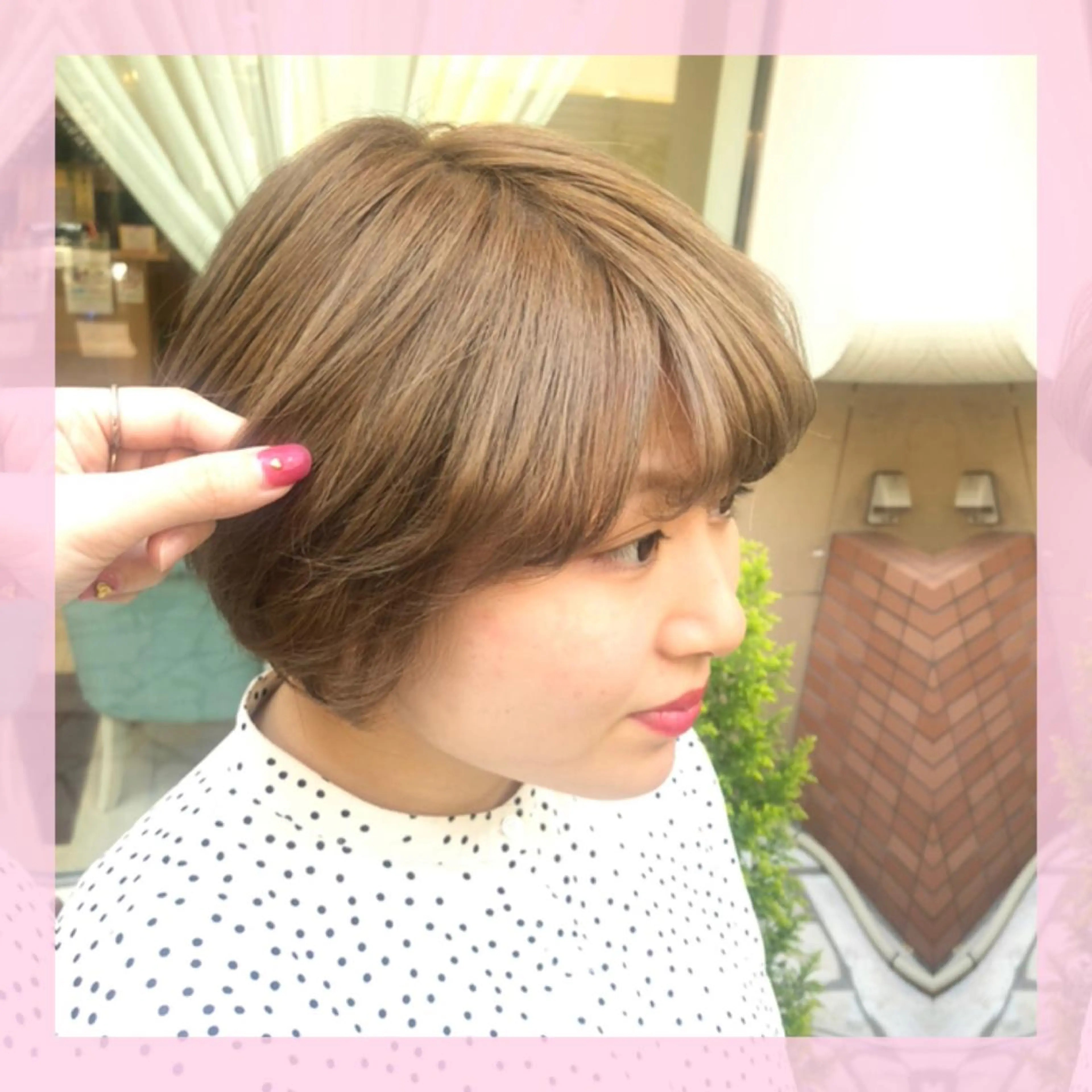 ショート カラー ベージュカラー カット ヘアカラー plum.所属・🍒前川 🍒のヘアスタイル