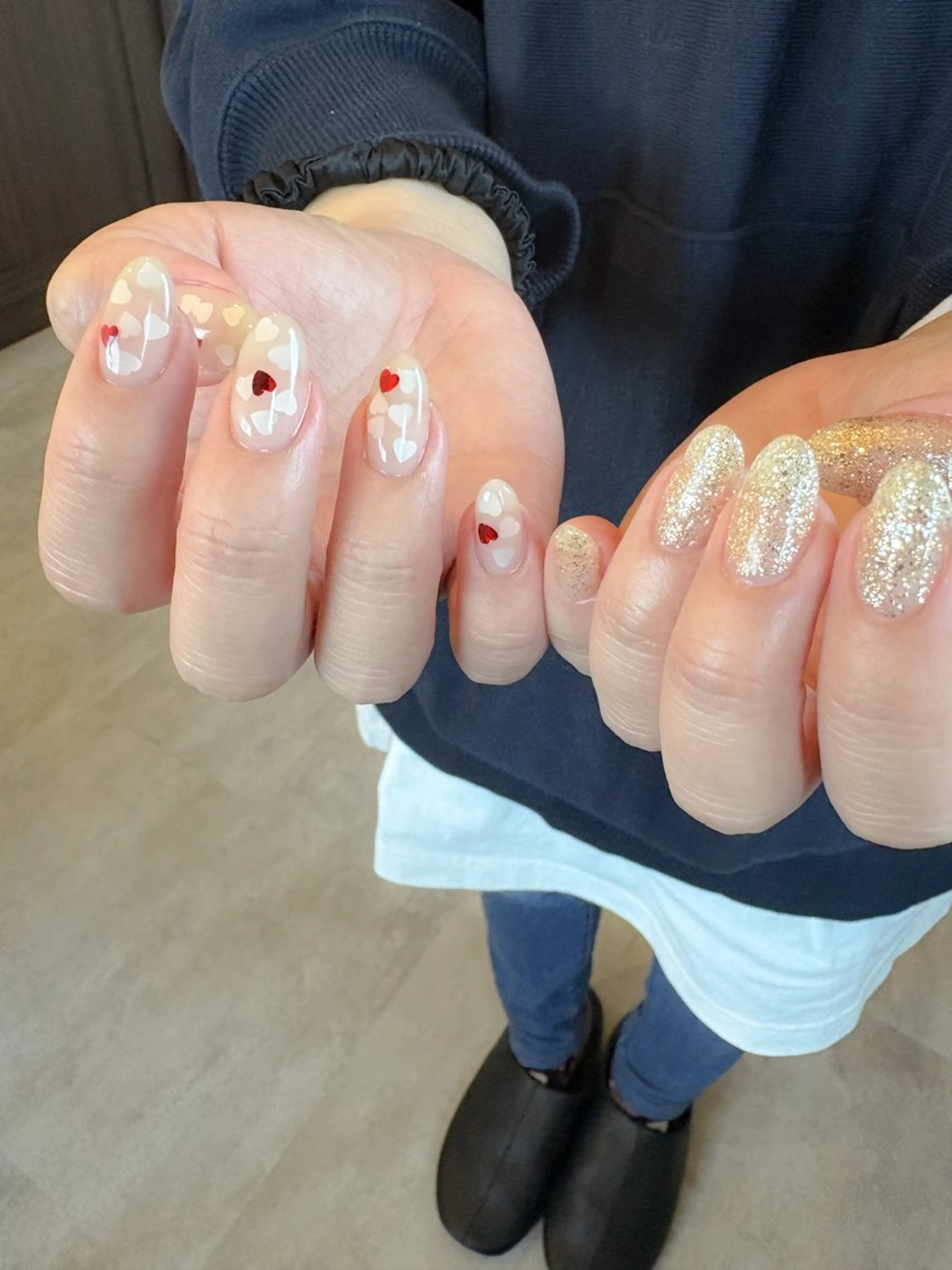 ネイル ハート ハンドネイル ARUM nail shokoのネイルデザイン