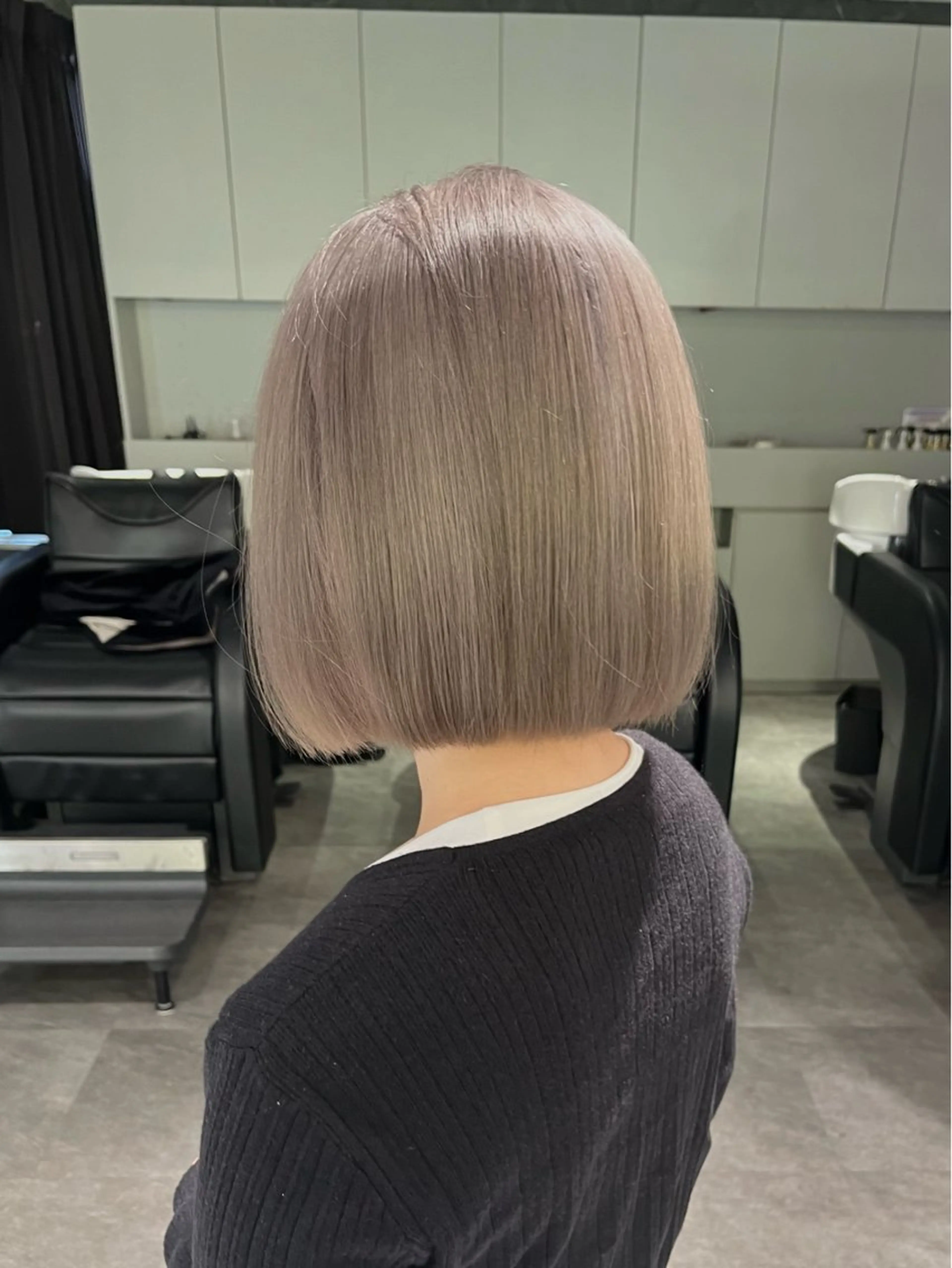 ショート カラー 💚色落ちまで可愛い 髪質改善カラーゆうまのヘアスタイル