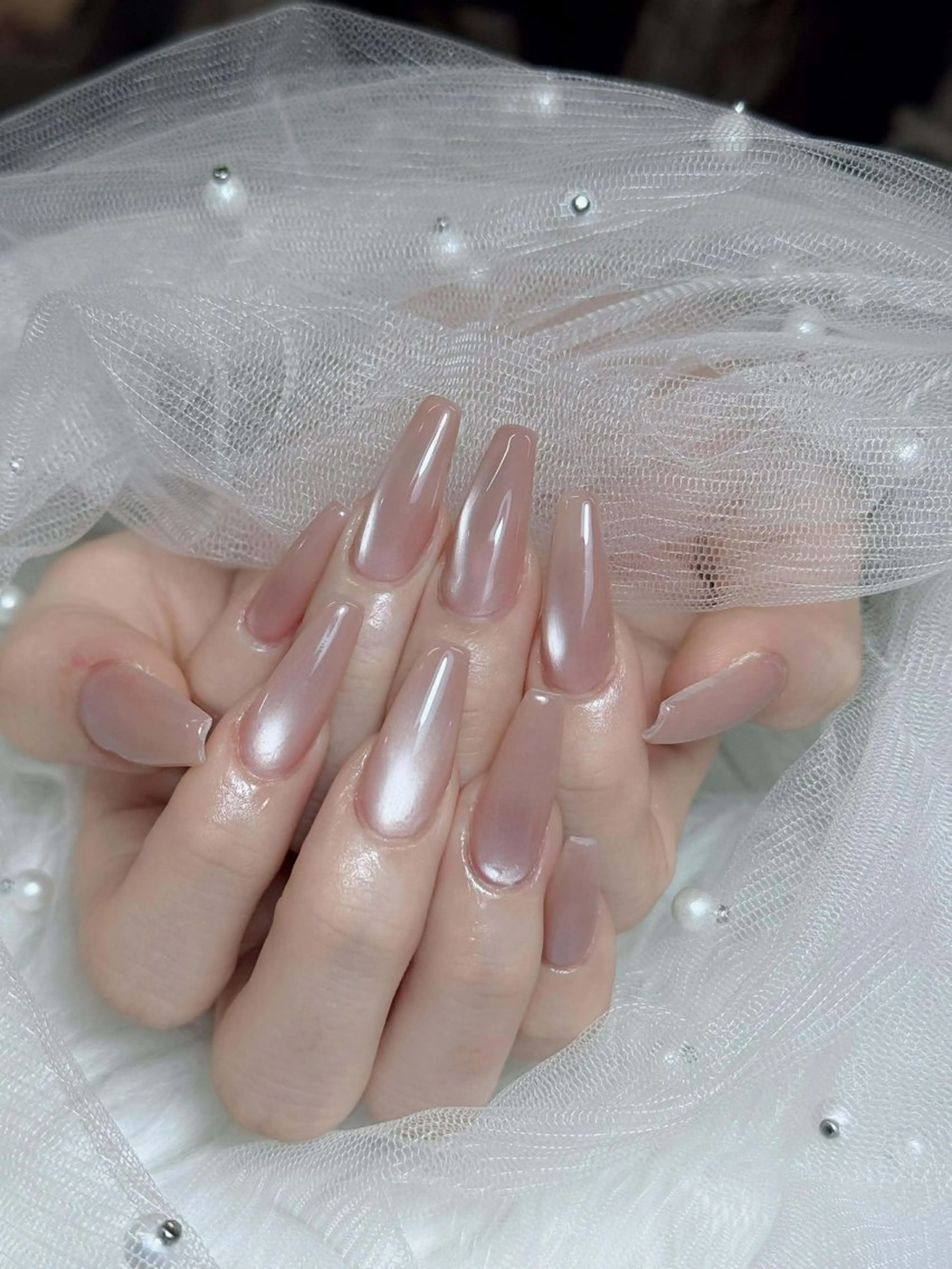 ネイル オーロラネイル チークネイル フットネイル フレンチネイル 韓国ネイル ハンドネイル Lumi Nailのネイルデザイン