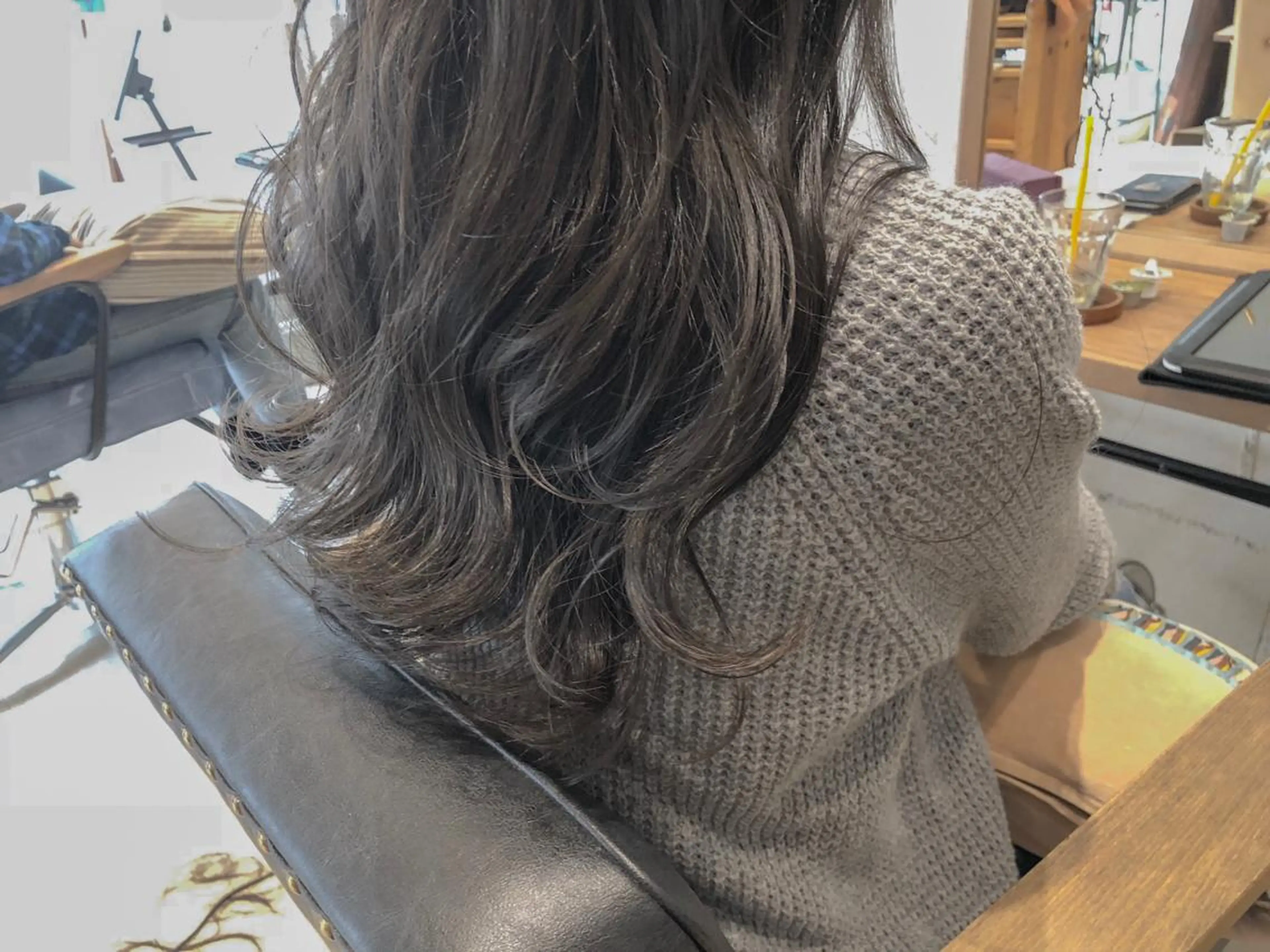 ロング カラー カット ヘアカラー ひろせ かなのヘアスタイル