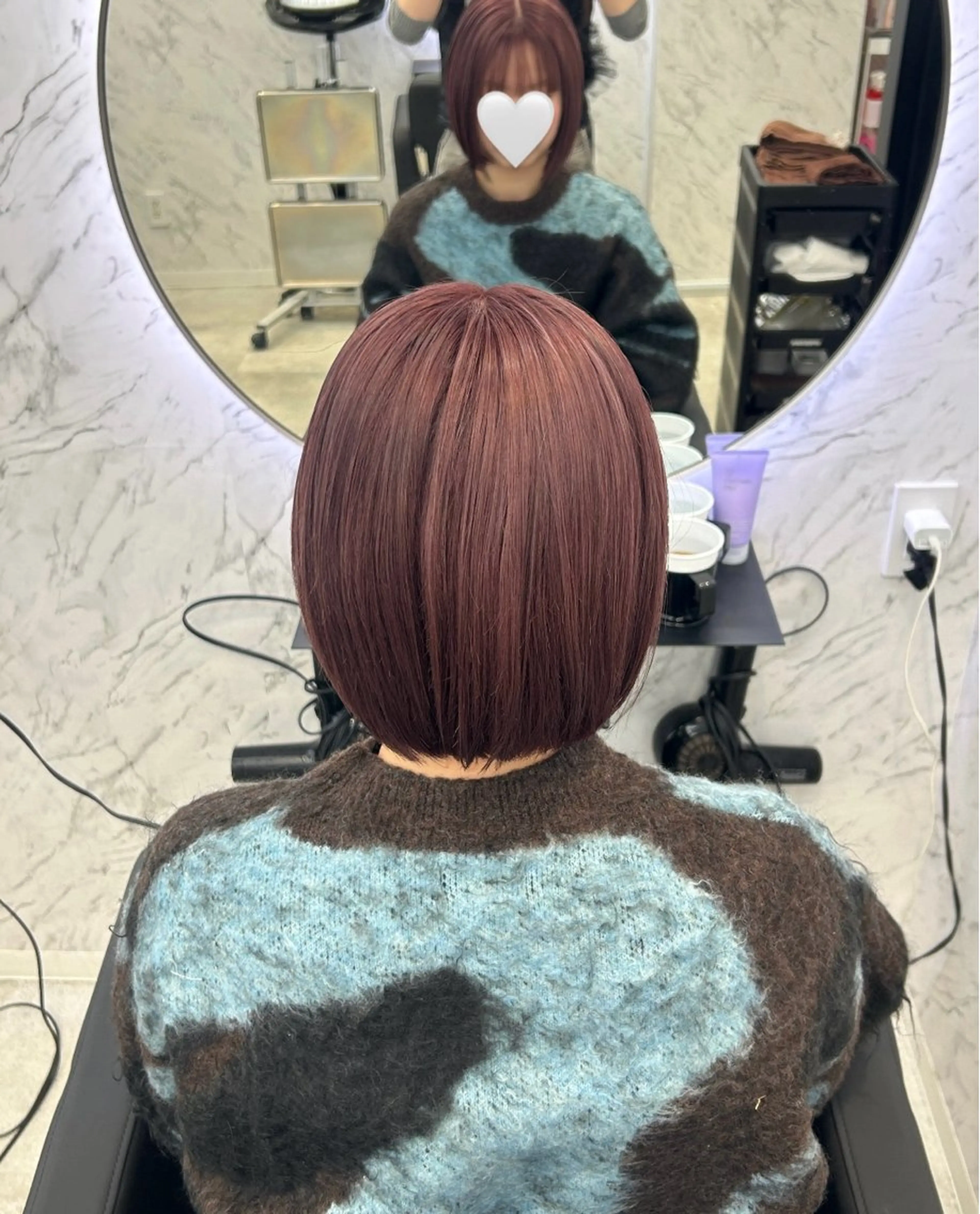 ショート カラー ピンクカラー パープルカラー 韓国艶カラー 🇰🇷💎MIUのヘアスタイル