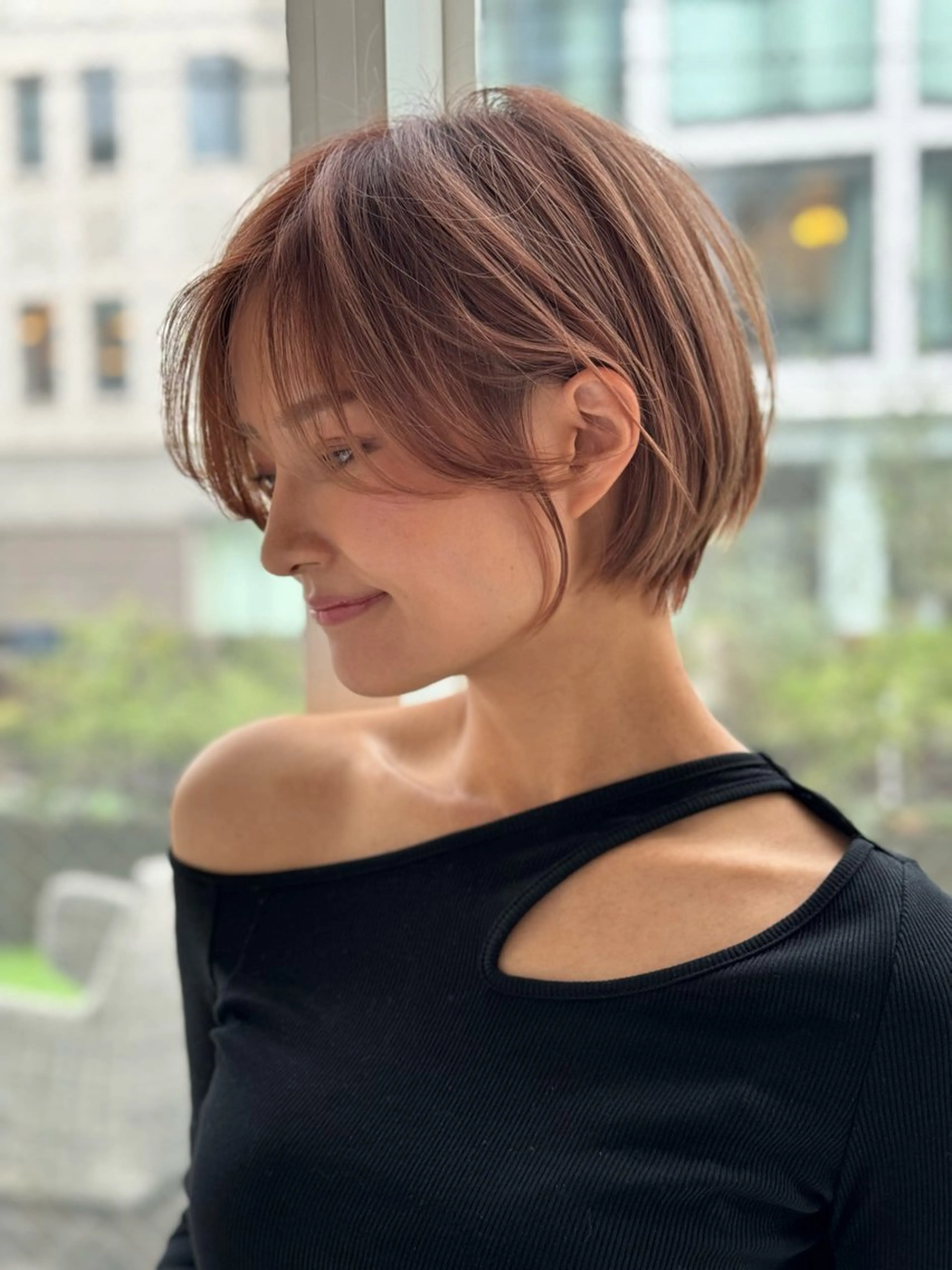 ショート ショートヘア 高島大登/顔周り /ミルクティーのヘアスタイル