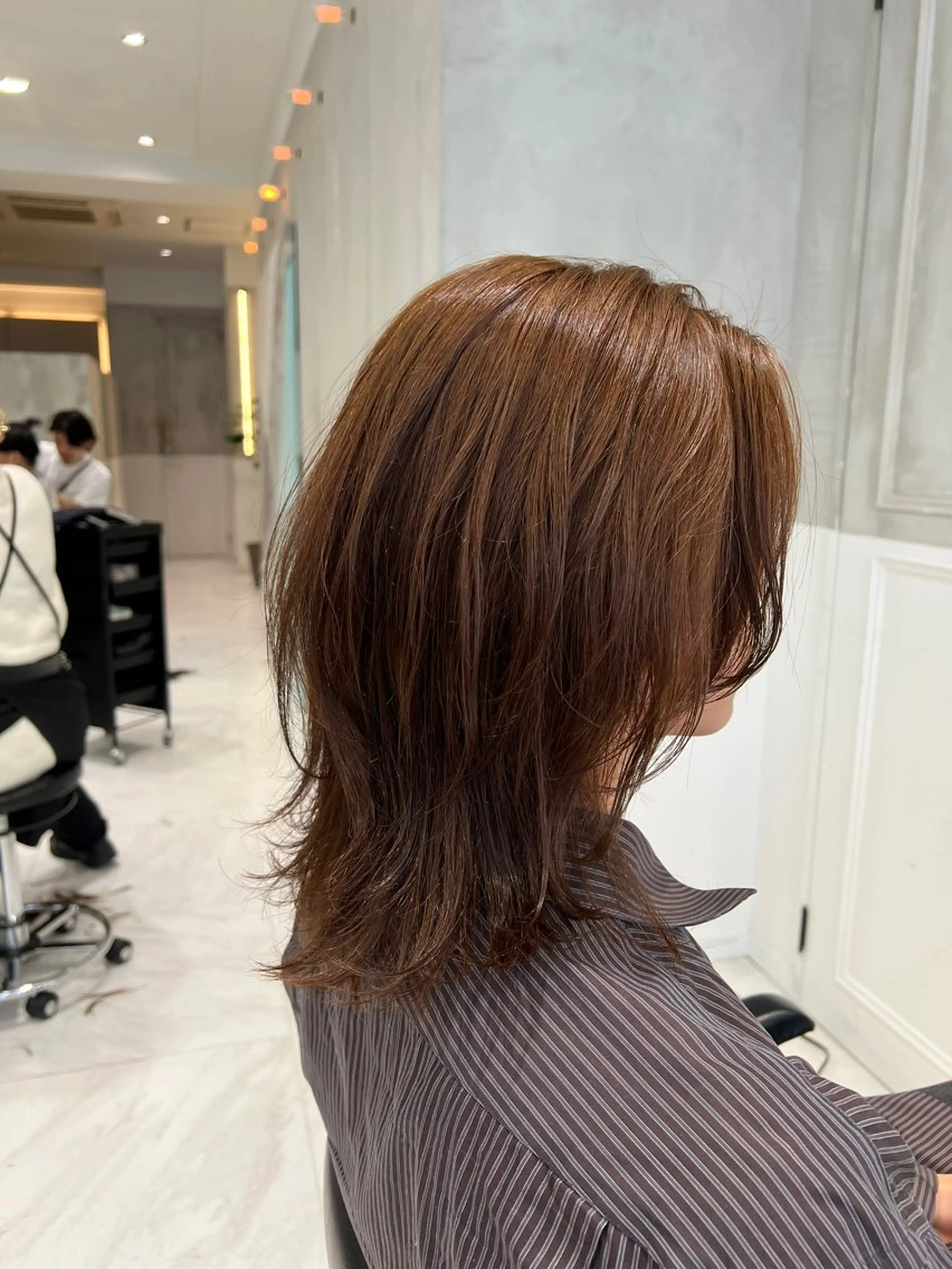 ミディアム ミディアムレイヤー レイヤーカット パーマ/レイヤー /店長/YURAのヘアスタイル