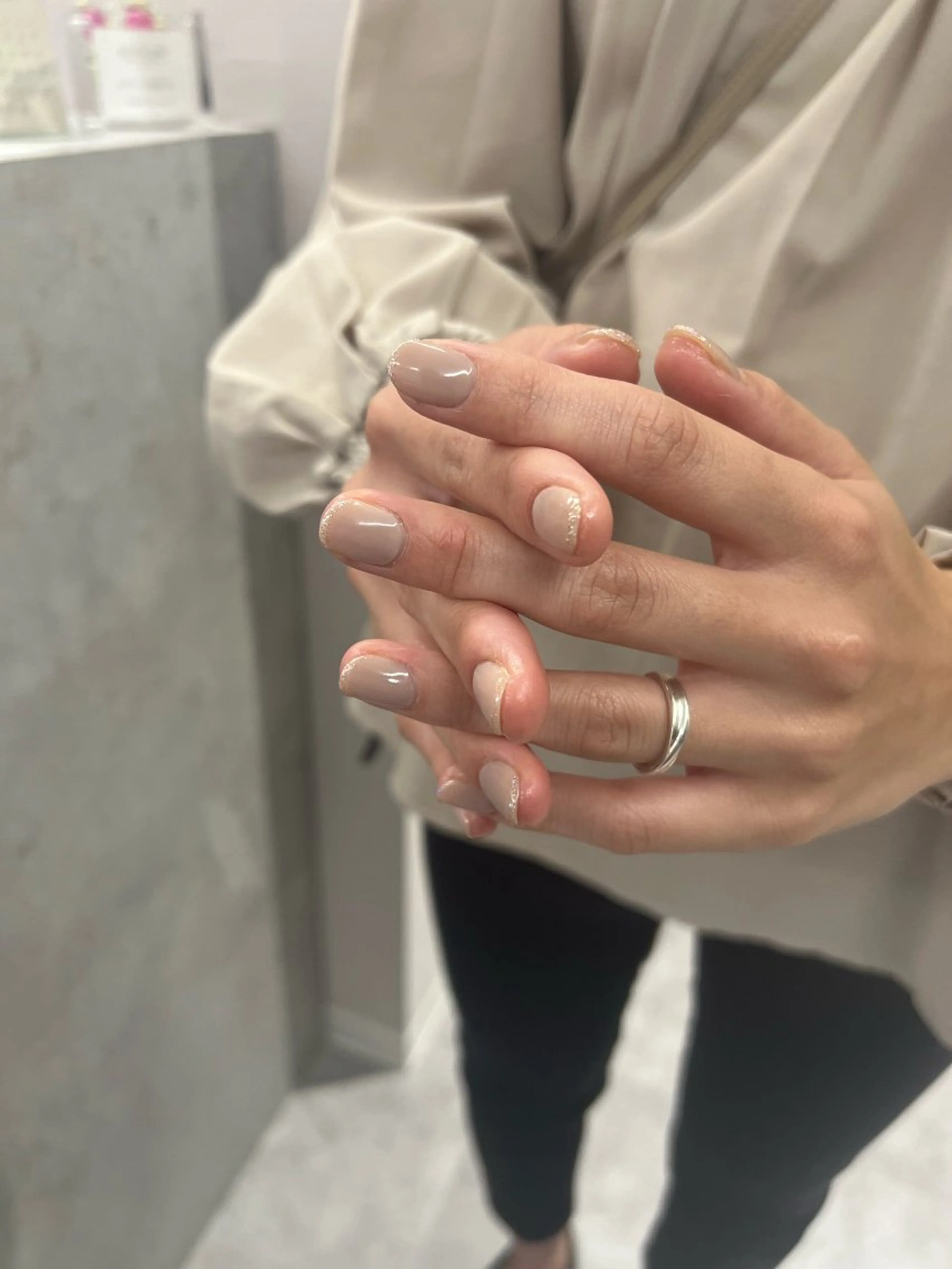 ネイル ラメ(グリッター) ワンカラーネイル ハンドネイル ハンドケア Bana_ Nailのネイルデザイン
