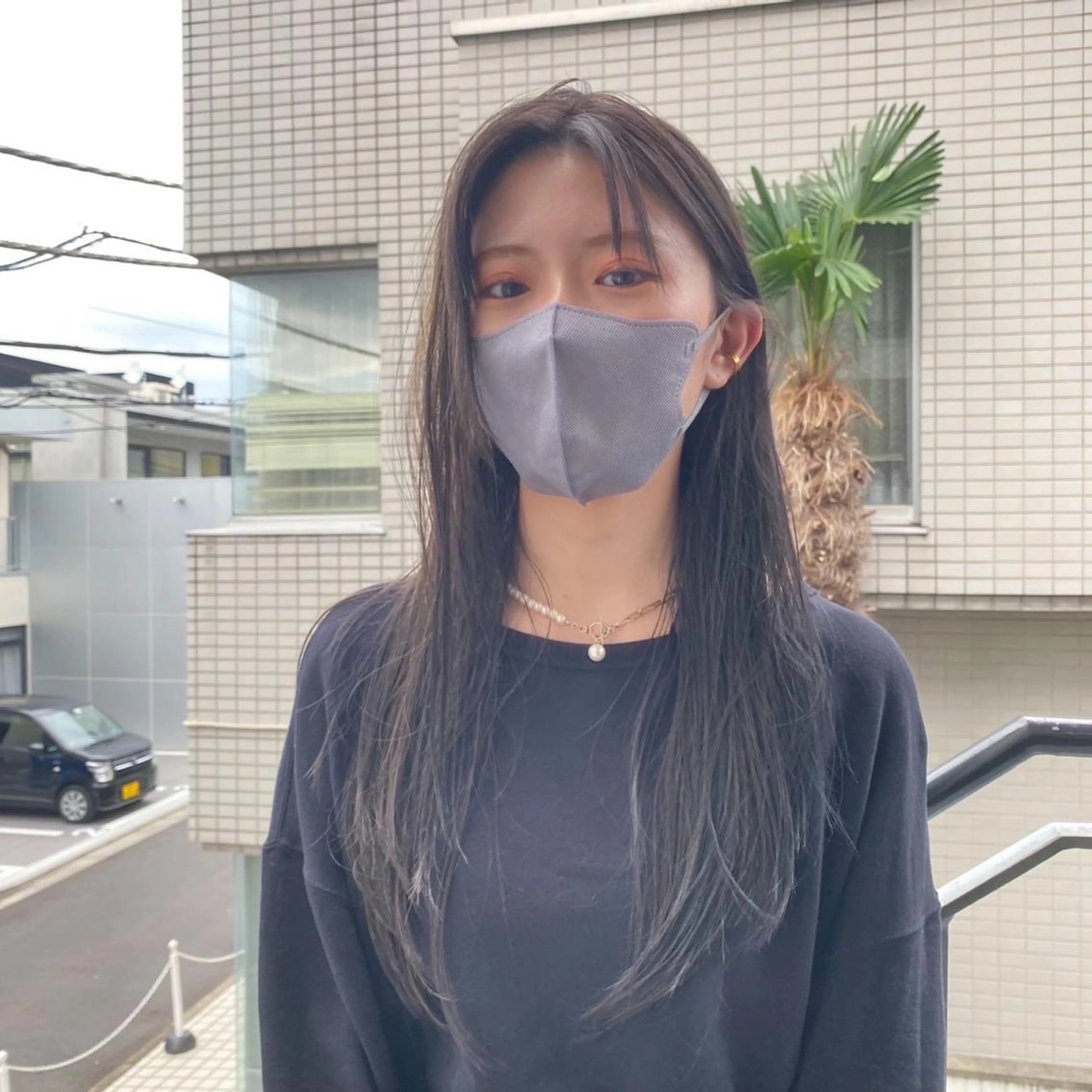 ロング カラー 艶髪ブリーチ 永井竜也のヘアスタイル
