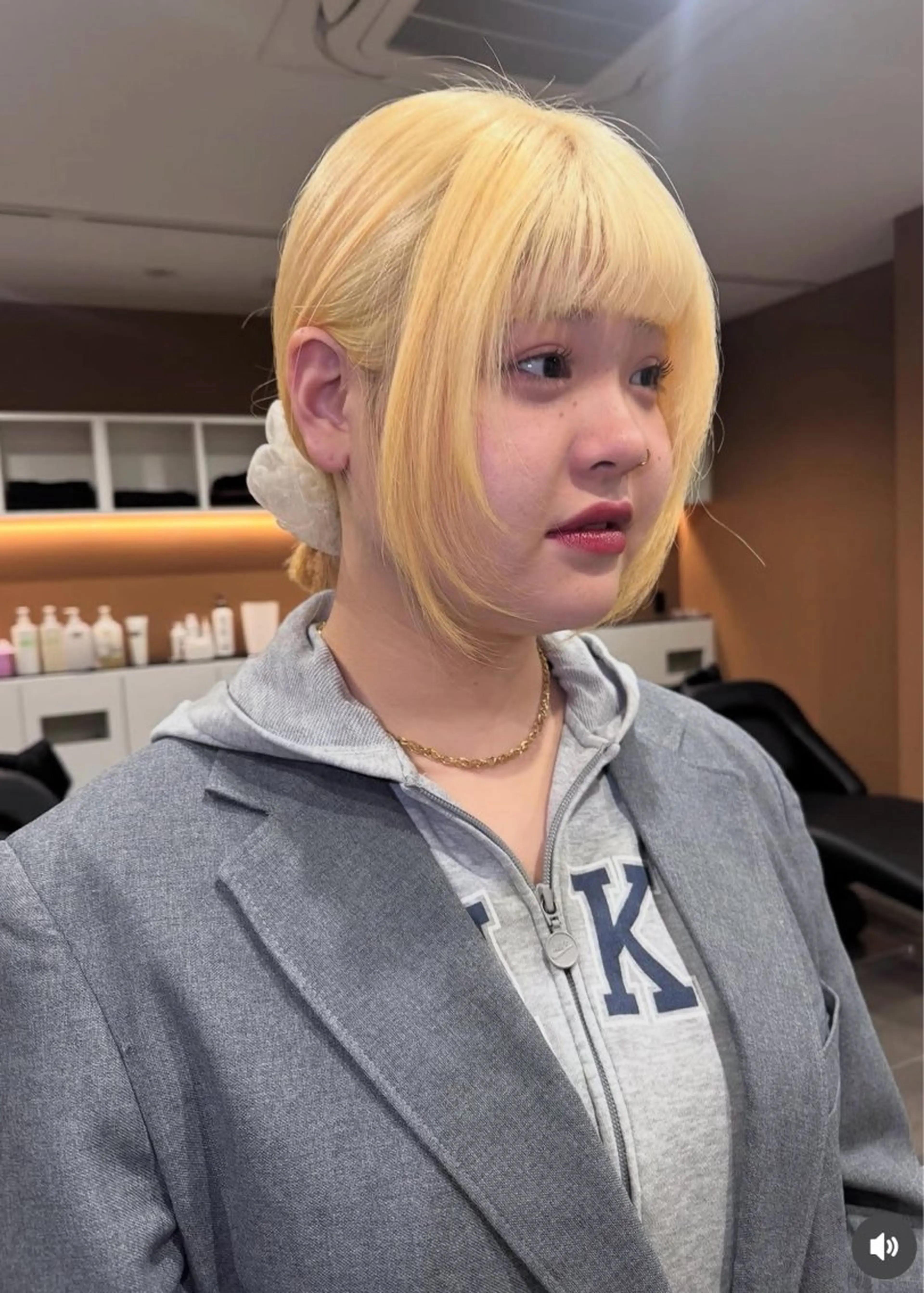 抜きっぱなしブロンド👱🏼‍♀️🤍ྀིブリーチ2回＋カット＋コーティングトリートメントの写真