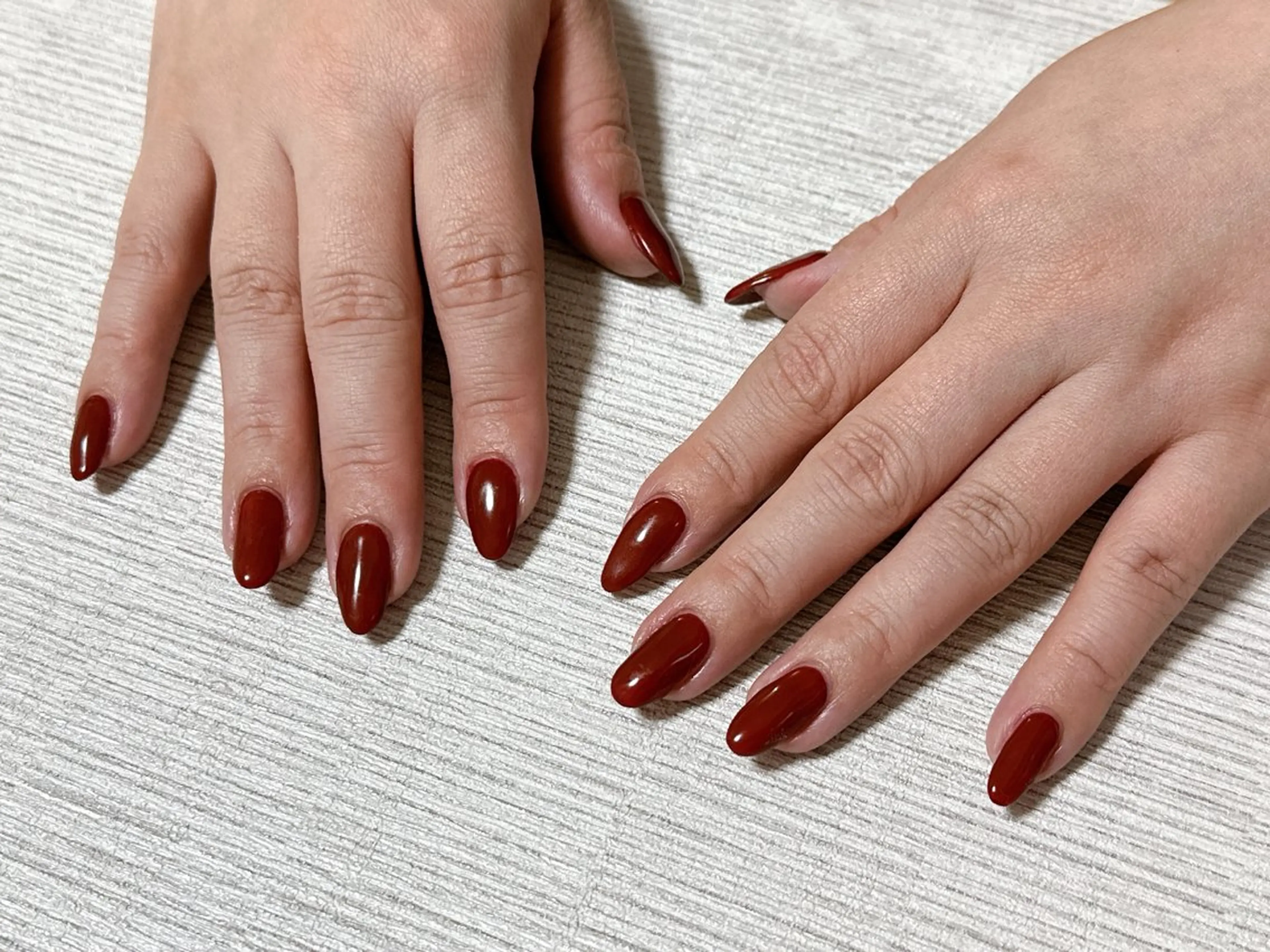 ネイル オーロラネイル ボルドー フットネイル フレンチネイル ジェルネイル ハンドネイル Mogu nail 二子玉川のネイルデザイン