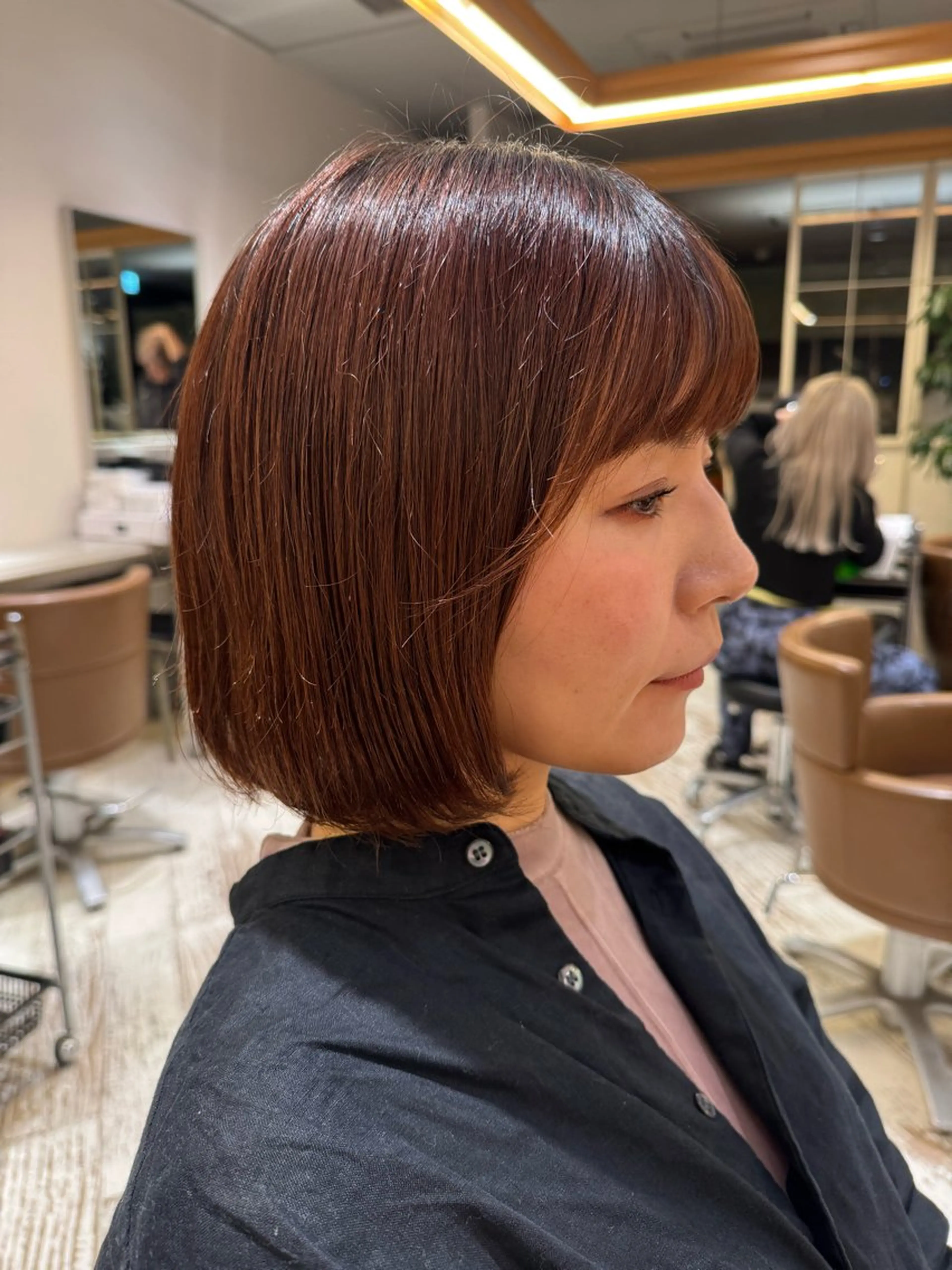 ミディアム パーマ ミディアムパーマ ボブ ✨ショートヘア ✨ロイのヘアスタイル