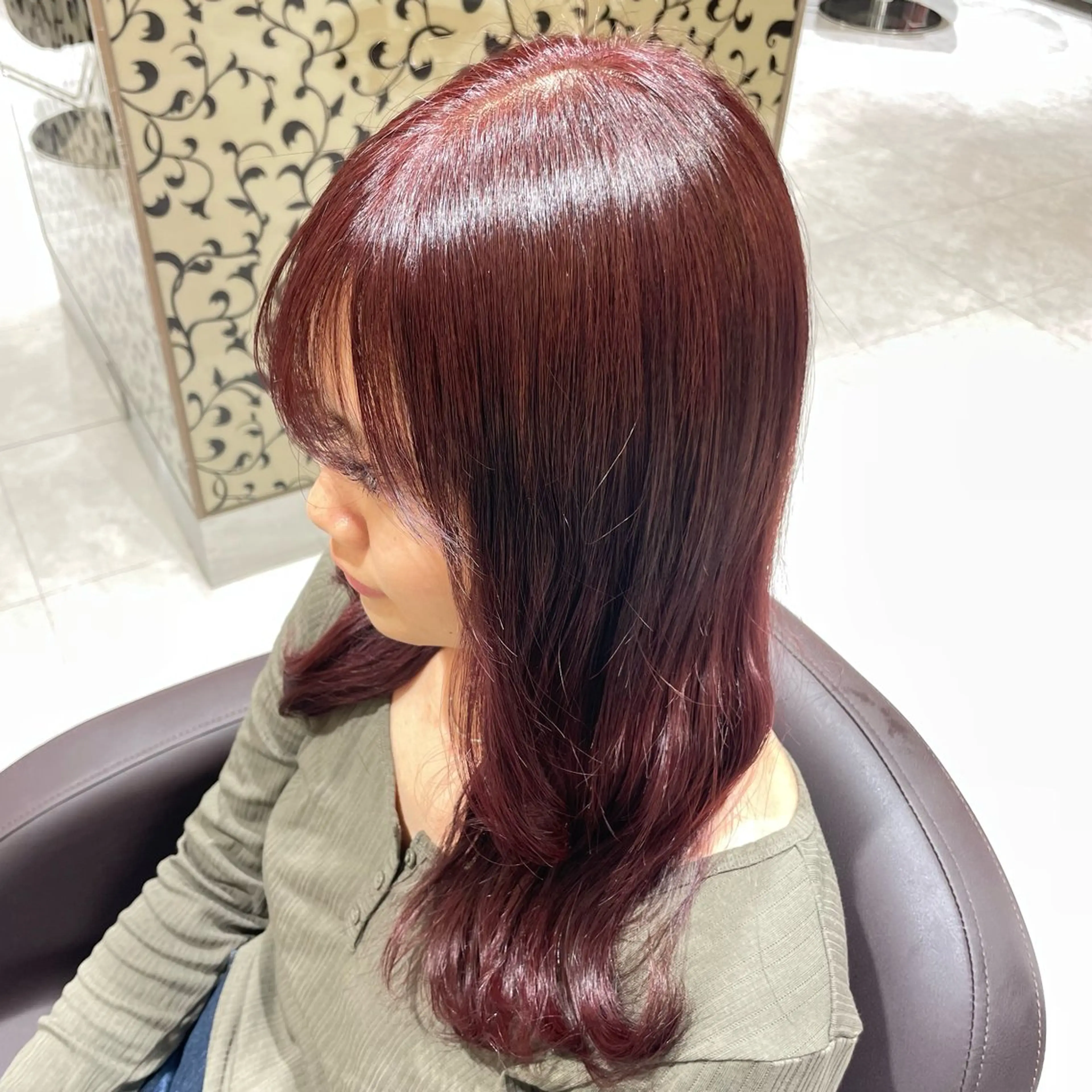カラー レッドカラー ヘアカラー トリートメント 大島 一希のヘアスタイル