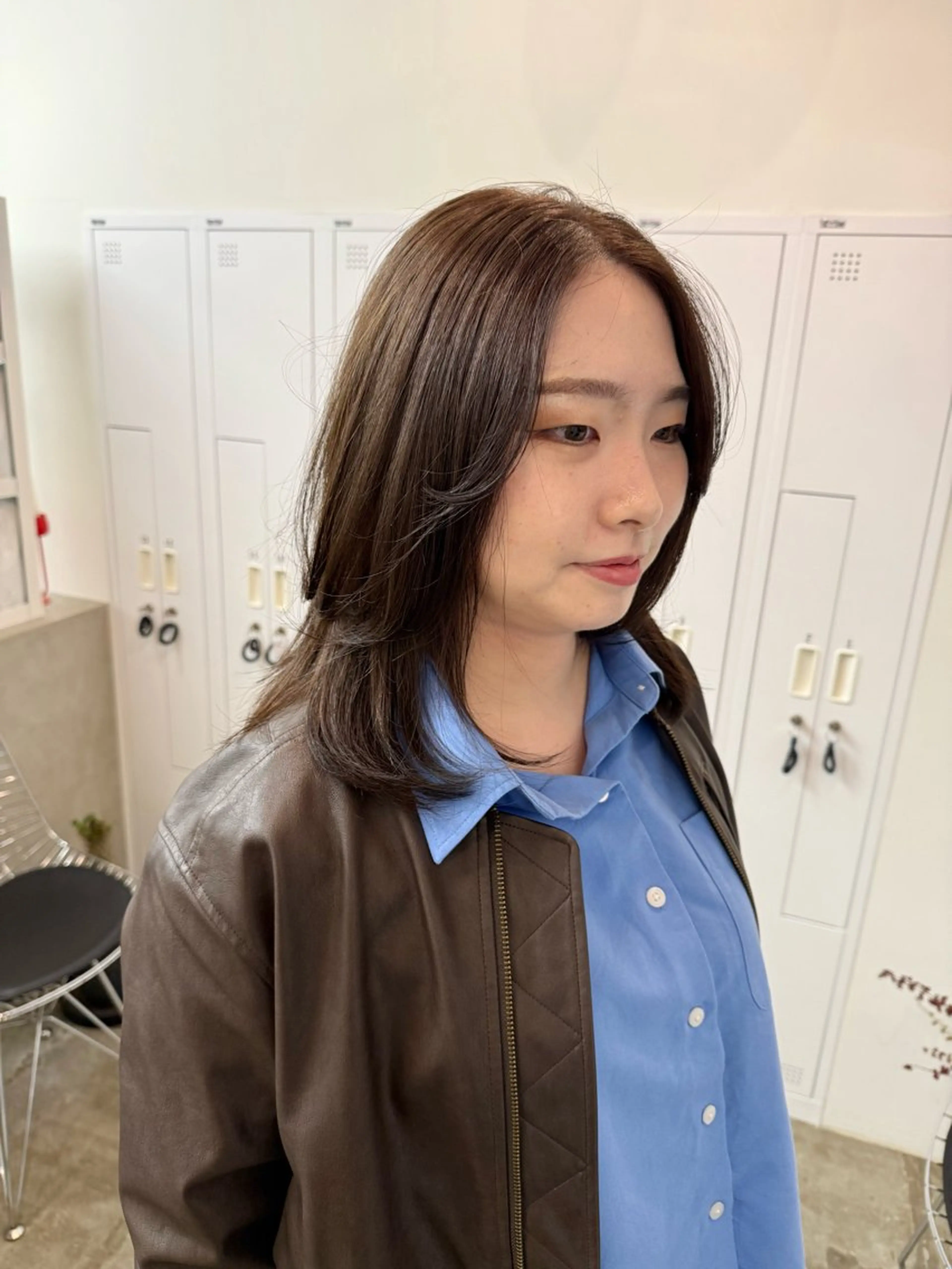 ミディアム カラー カット ヘアカラー トリートメント 近藤 千裕のヘアスタイル