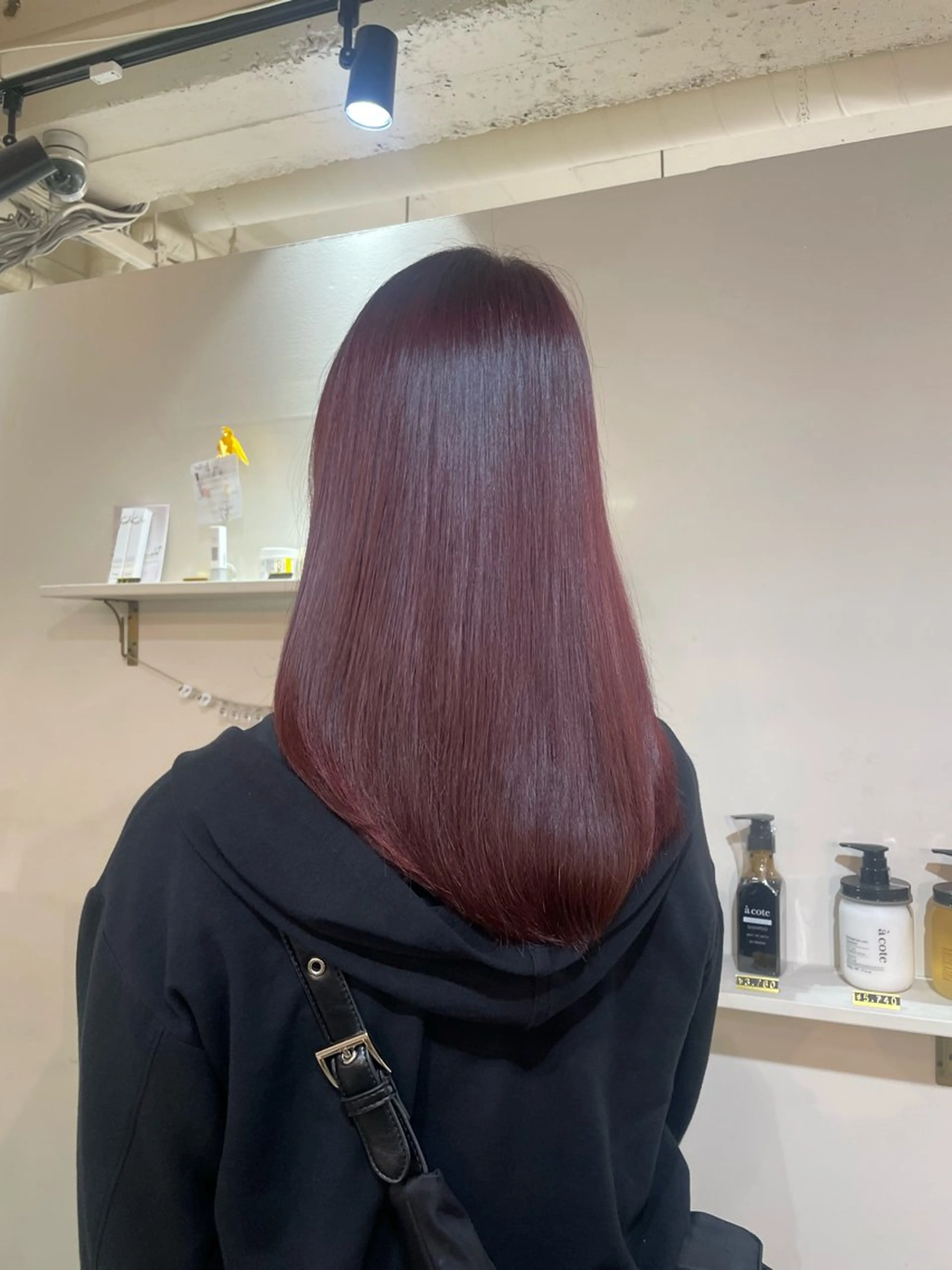 ミディアム カット ヘアカラー トリートメント ヘッドスパ 透明感カラー☆ 石上遥楓のヘアスタイル