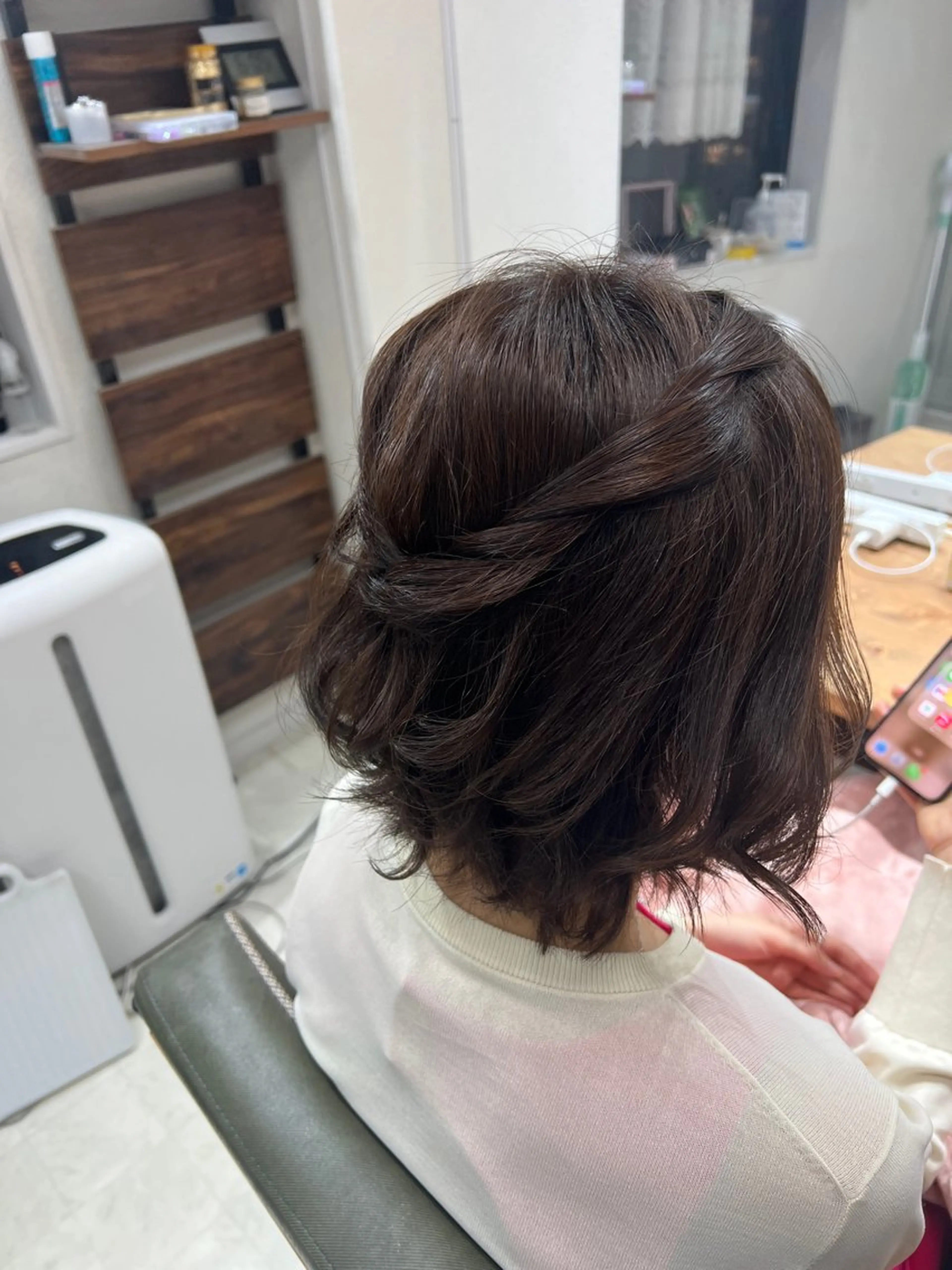 ショート ヘアアレンジ ハーフアップ ショートヘア 山室 敬義のヘアスタイル