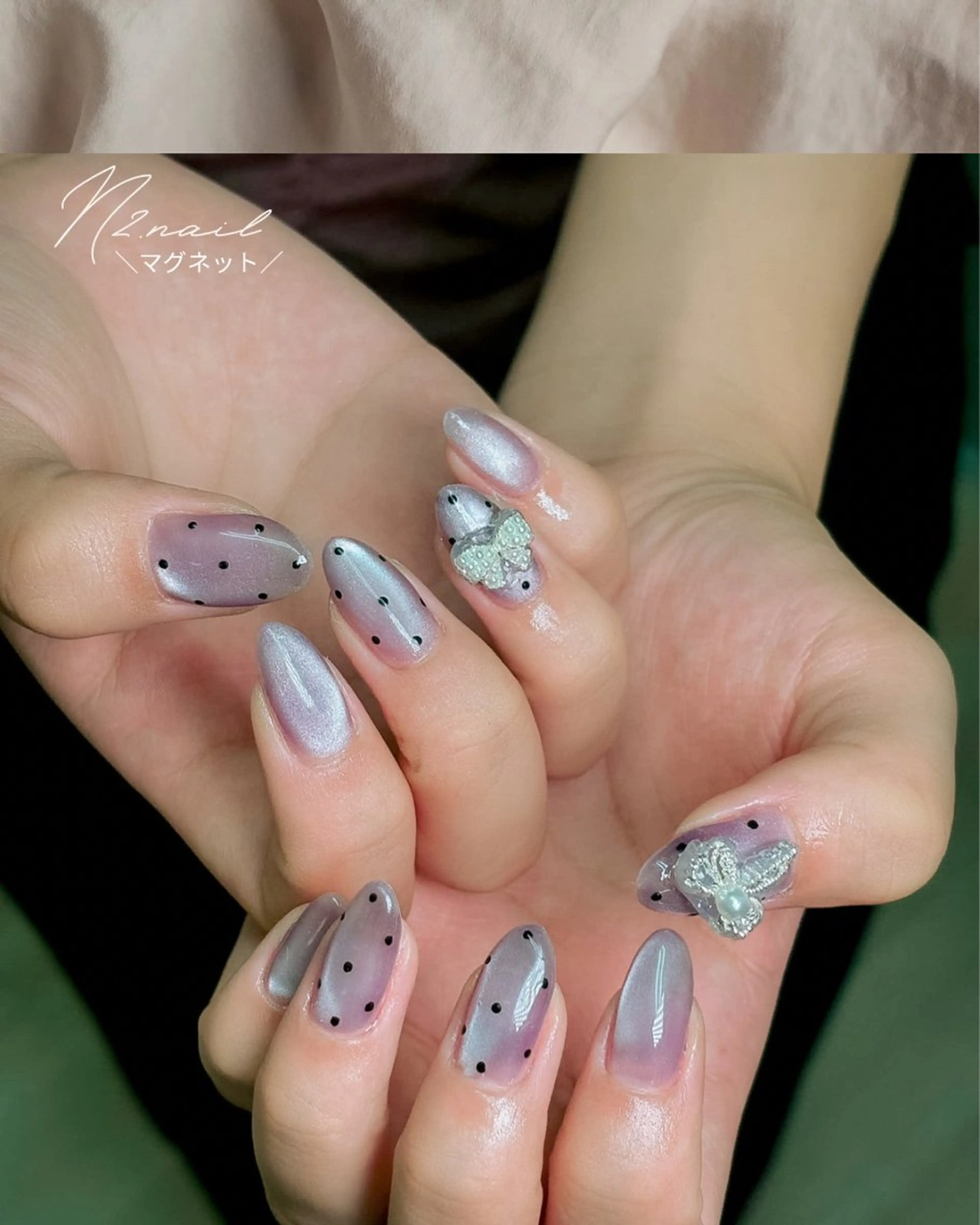 ショート パープルカラー ハンドネイル N2.nail所属・N2 nailのネイルデザイン
