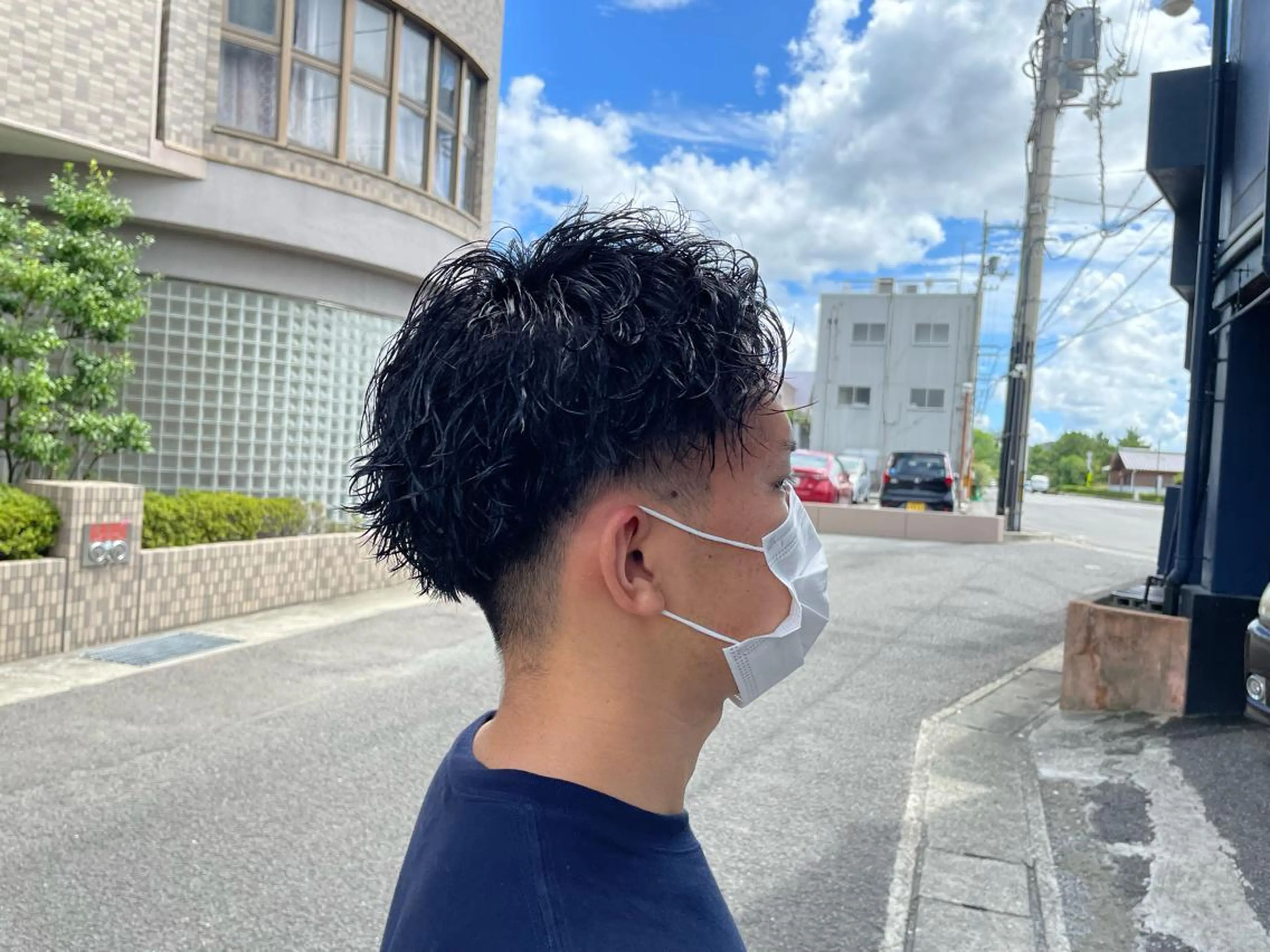 ショート カット パーマ 岩崎 祐大のヘアスタイル
