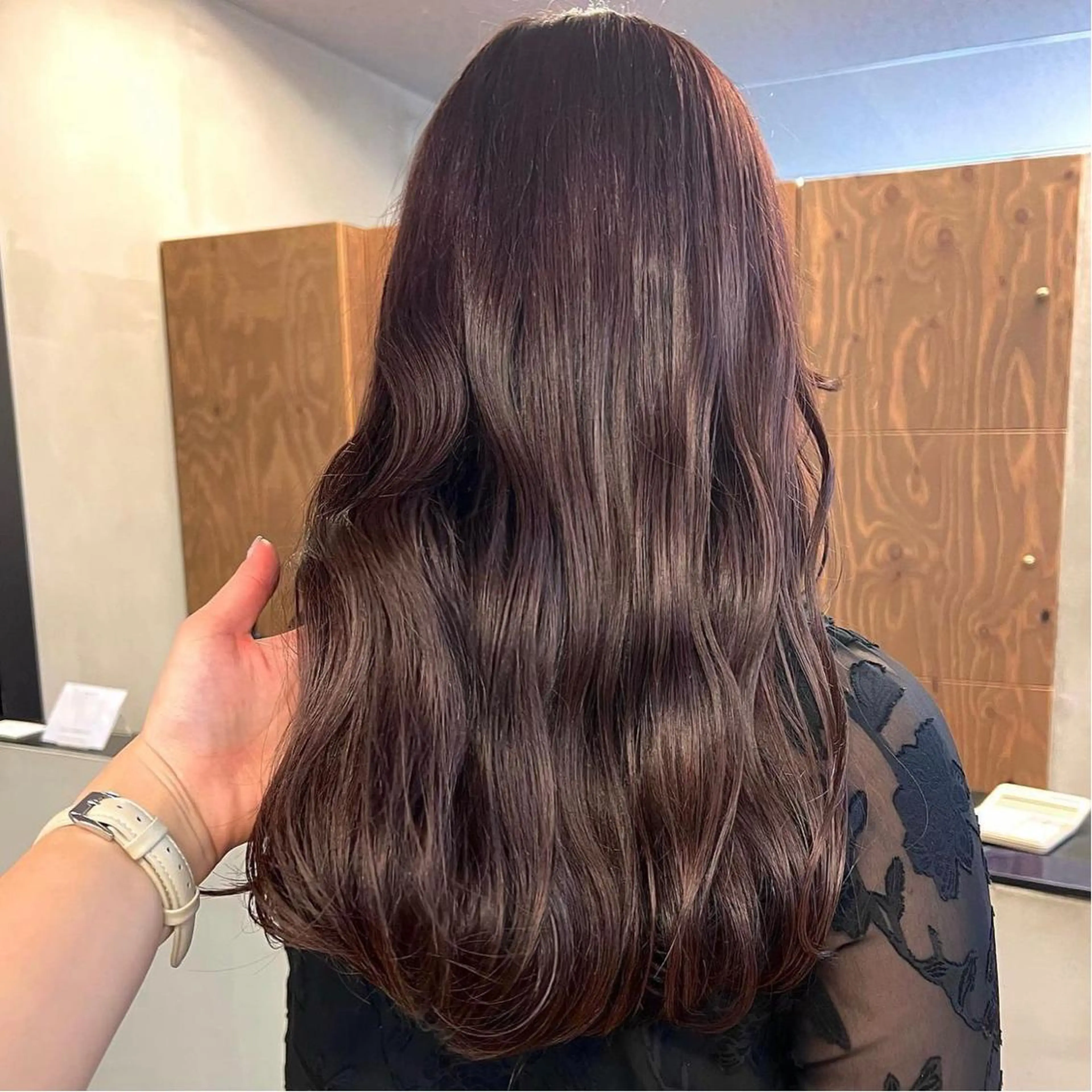 セミロング カラー パーマ ヘアアレンジ メンズ キッズ ネイル マツエク・マツパ アイブロウ 透明感カラー EMANON梅田店所属・前川 朋香のヘアスタイル