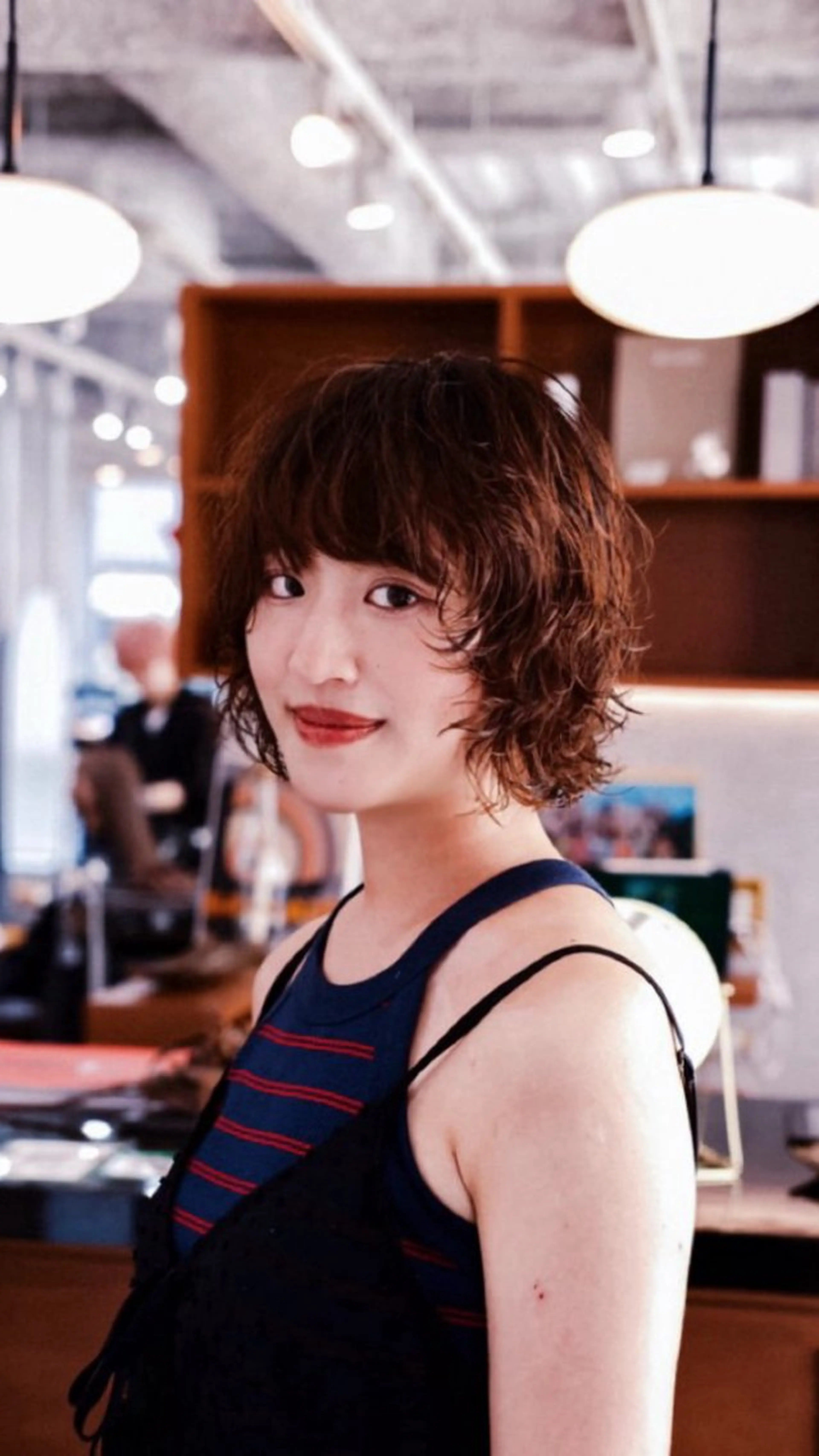 レディースボブカット➕パーマの写真