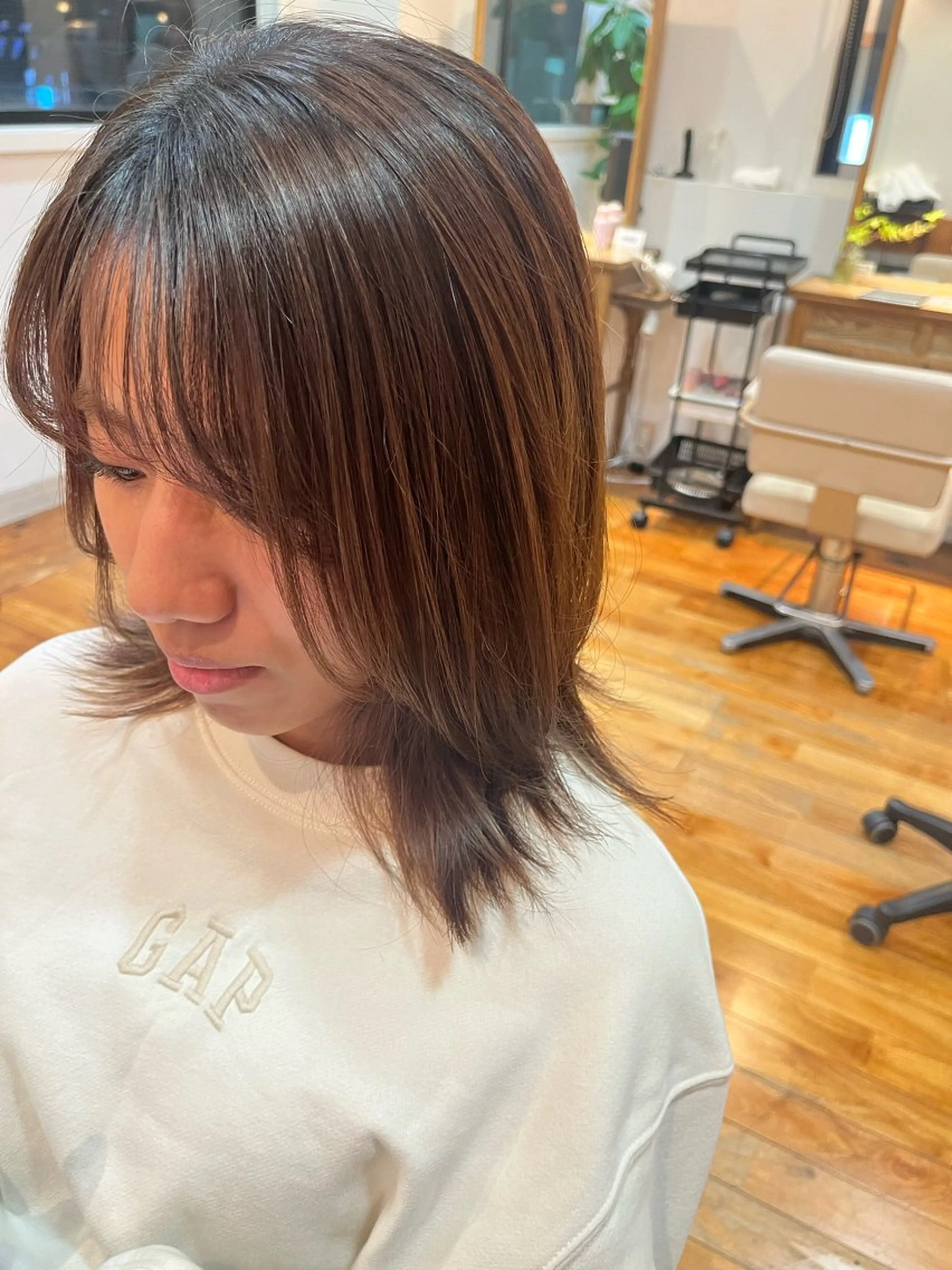 ミディアム 顔周りカット opuscreer所属・🌈tokumoto mikoto🌈のヘアスタイル