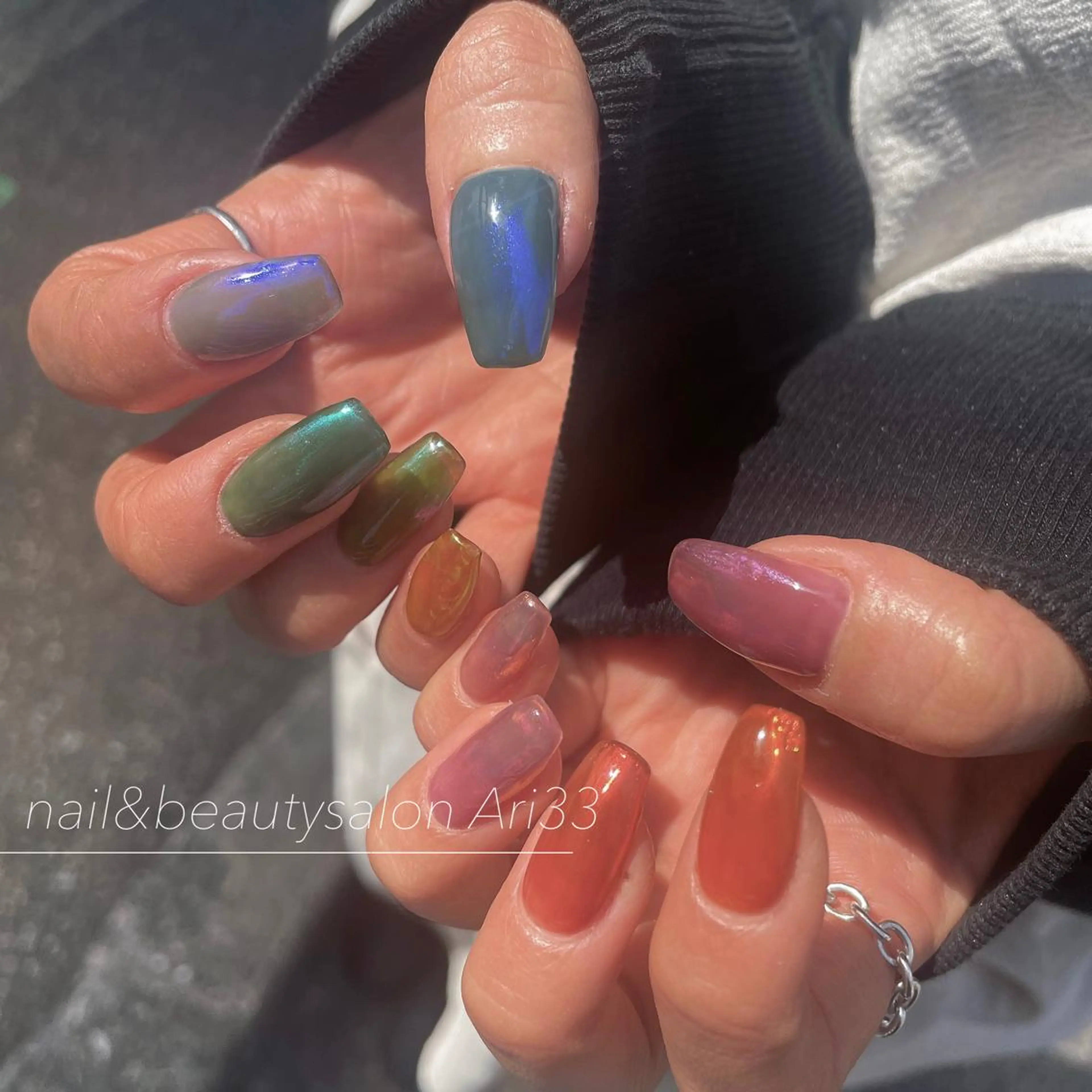 ネイル ニュアンスネイル 春ネイル ハンドネイル プライベートサロン Ari33nailのネイルデザイン