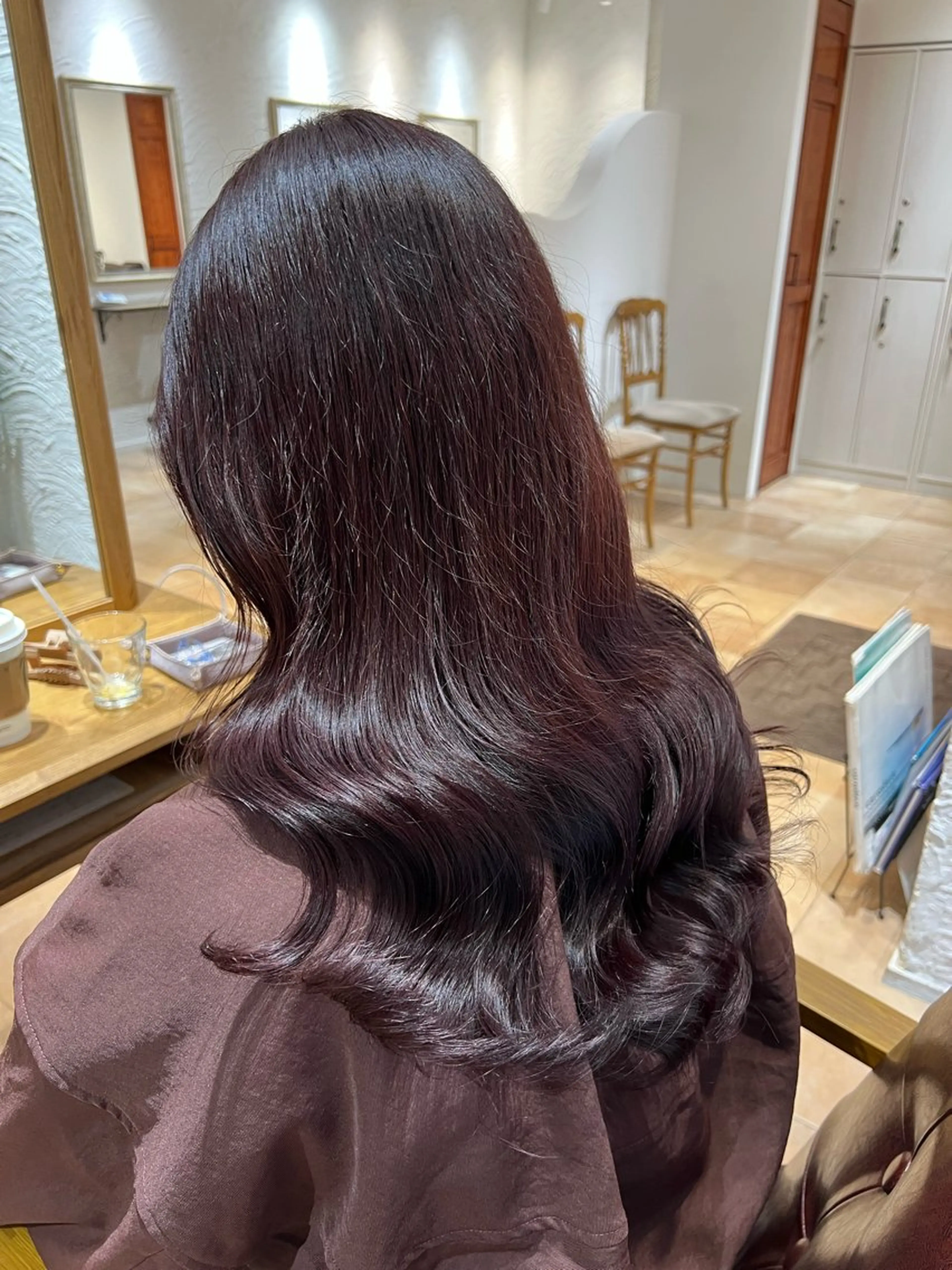 セミロング カラー 🥀韓国ヘア🥀 宮津真菜のヘアスタイル
