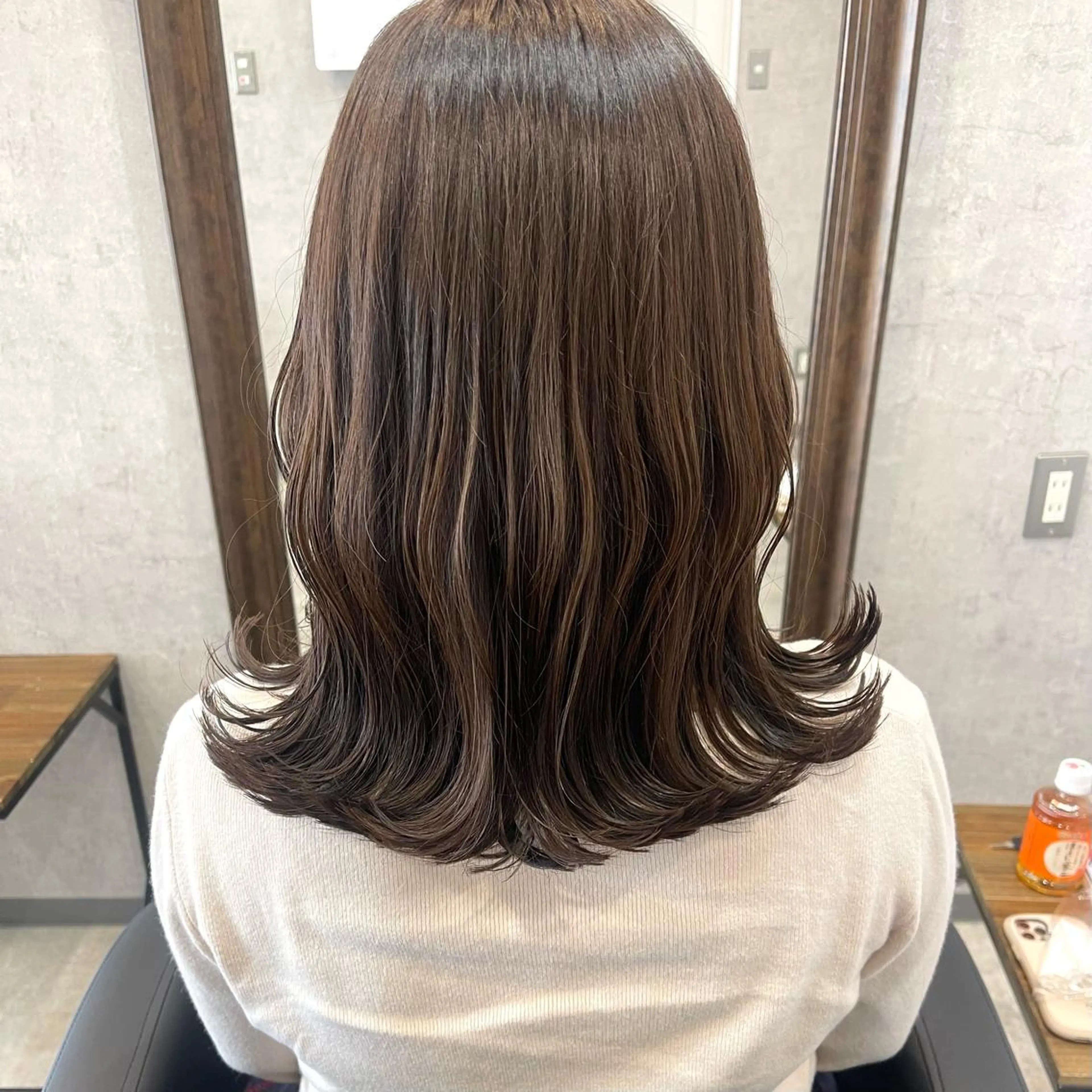 ミディアム カラー ヘアアレンジ カット ヘアカラー トリートメント merci.所属・🌻まさの あいり🌻のヘアスタイル