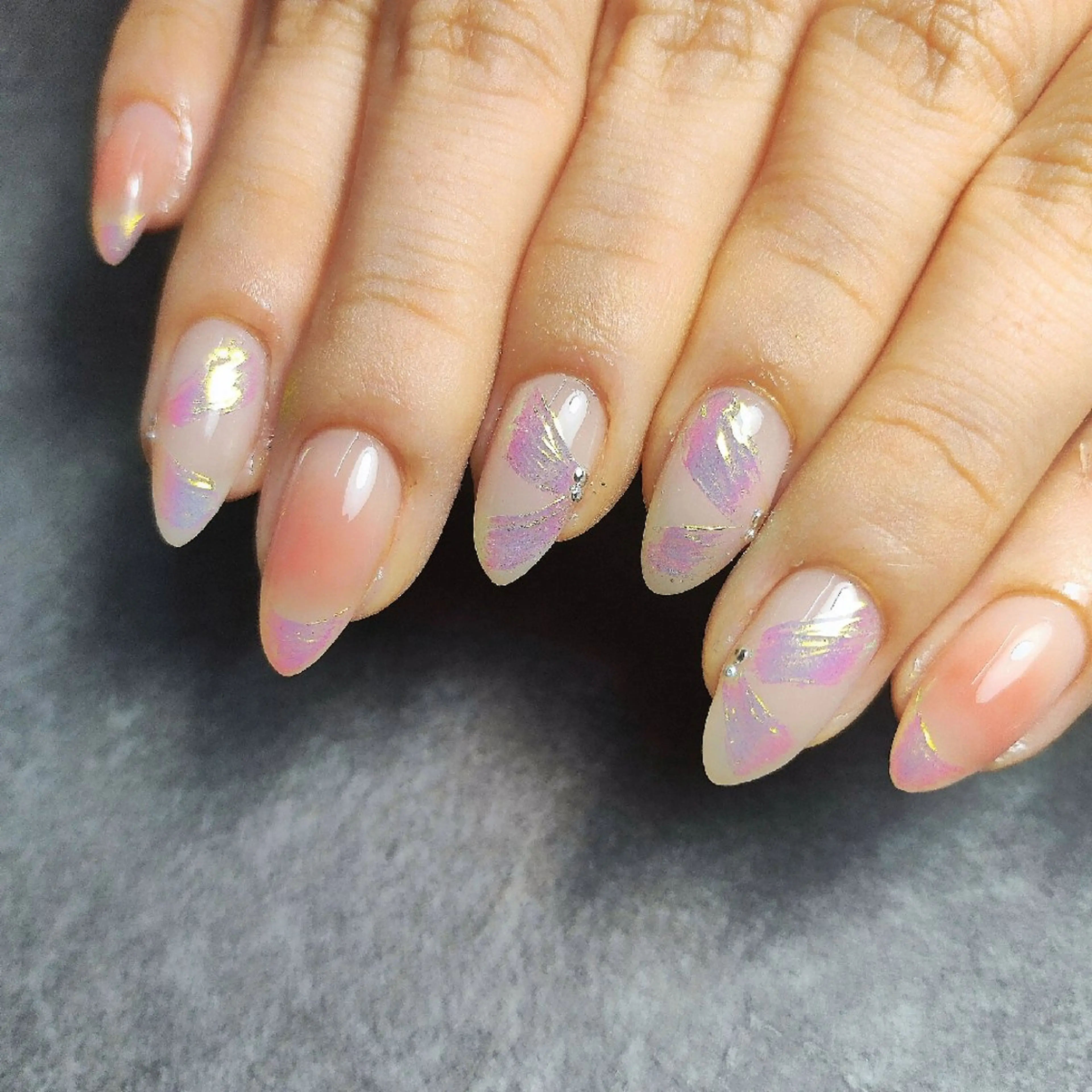 ネイル アートネイル リボン ハンドネイル 個人サロン saltnailのネイルデザイン