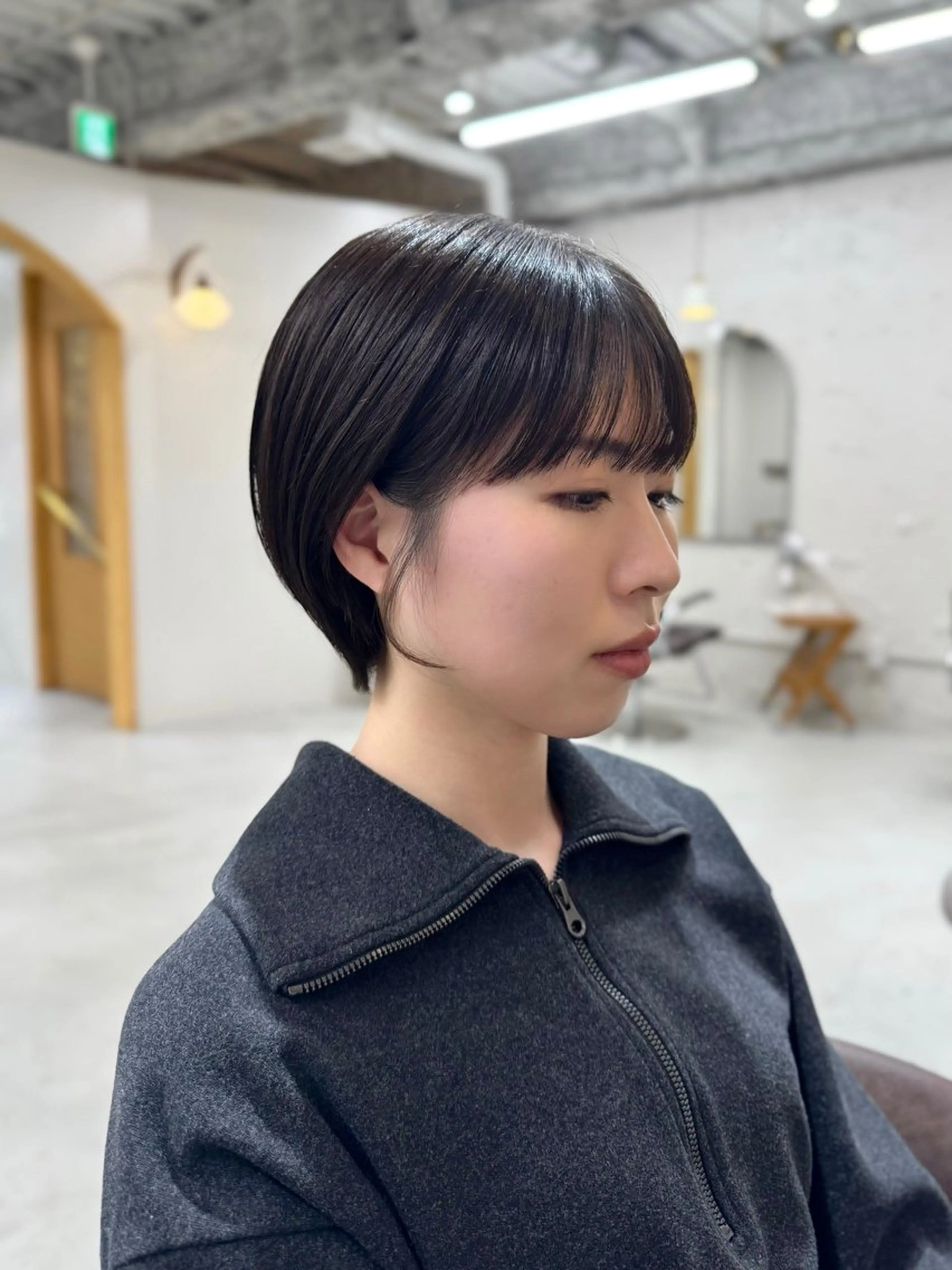 ショート 丸みショート ショートヘア ぱつっとボブ/ショ ート/高田明日美のヘアスタイル