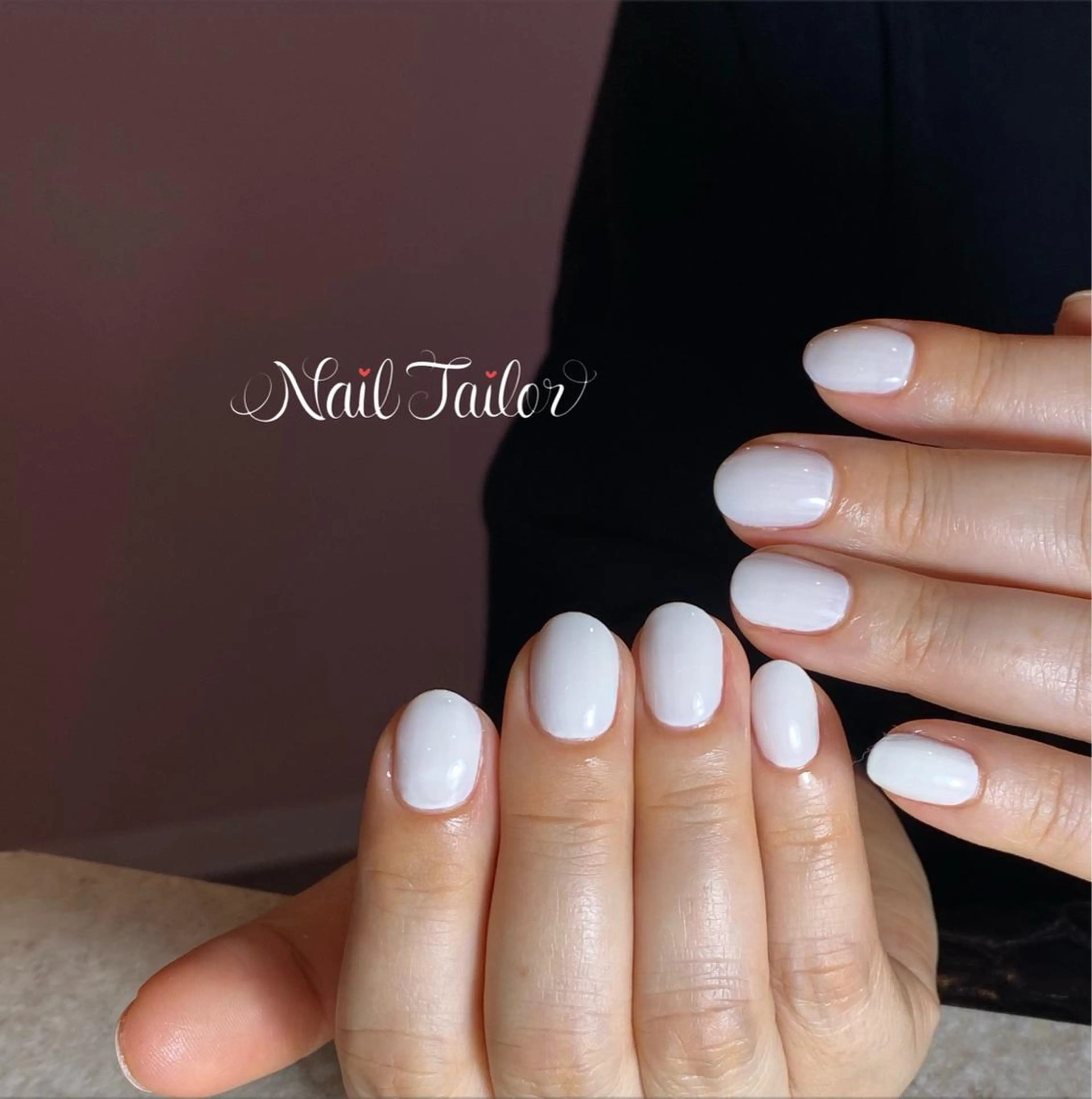 ネイル アートネイル ワンカラーネイル シンプルネイル ホワイト ハンドネイル 〜Nail Tailor〜　ネイルテイラー所属・NailTailor ネイルテイラーのネイルデザイン