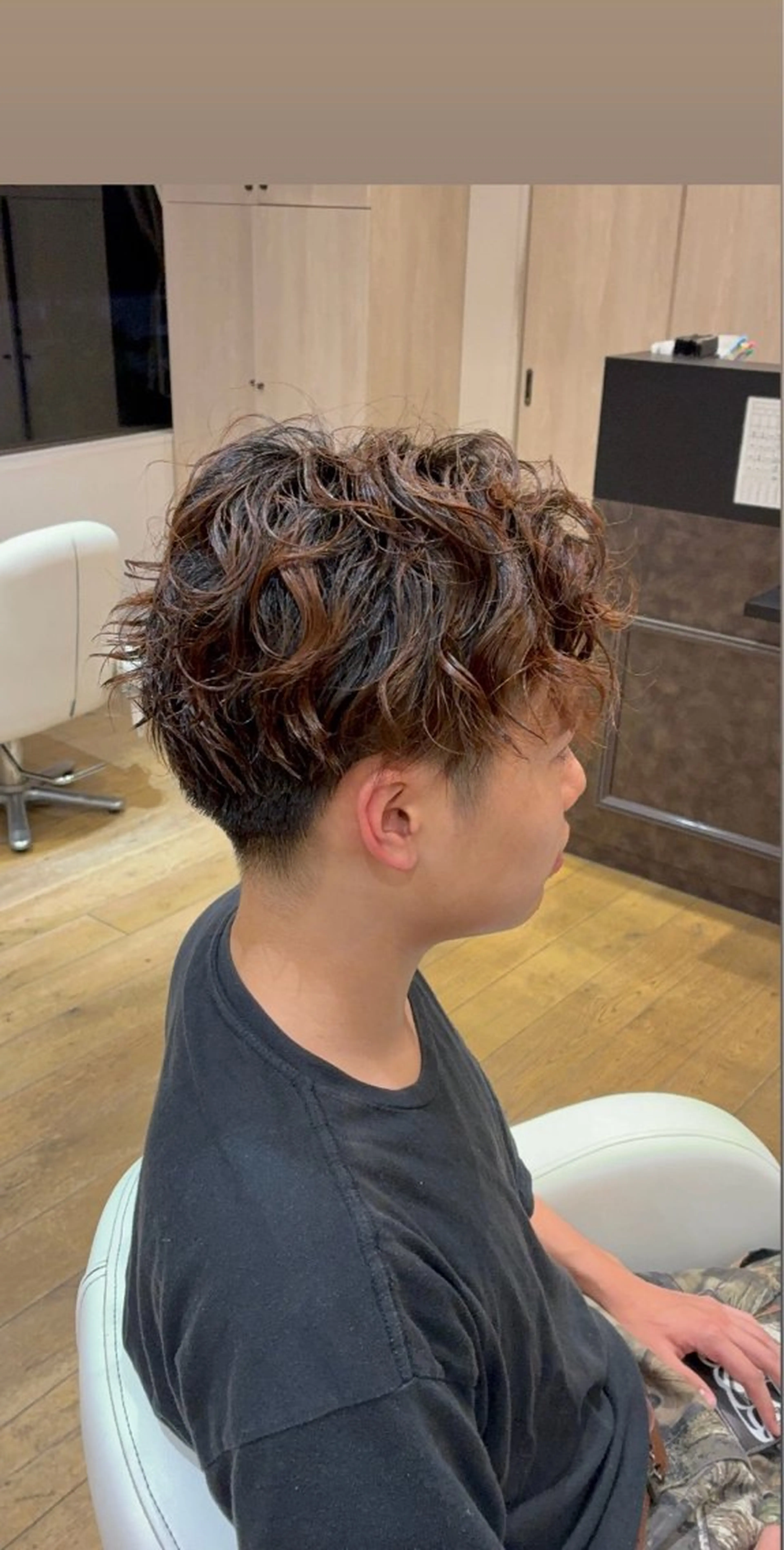 ショート パーマ メンズ メンズパーマ ツーブロック 刈り上げ スパイラルパーマ ホソカワ マイカ ★彡のヘアスタイル