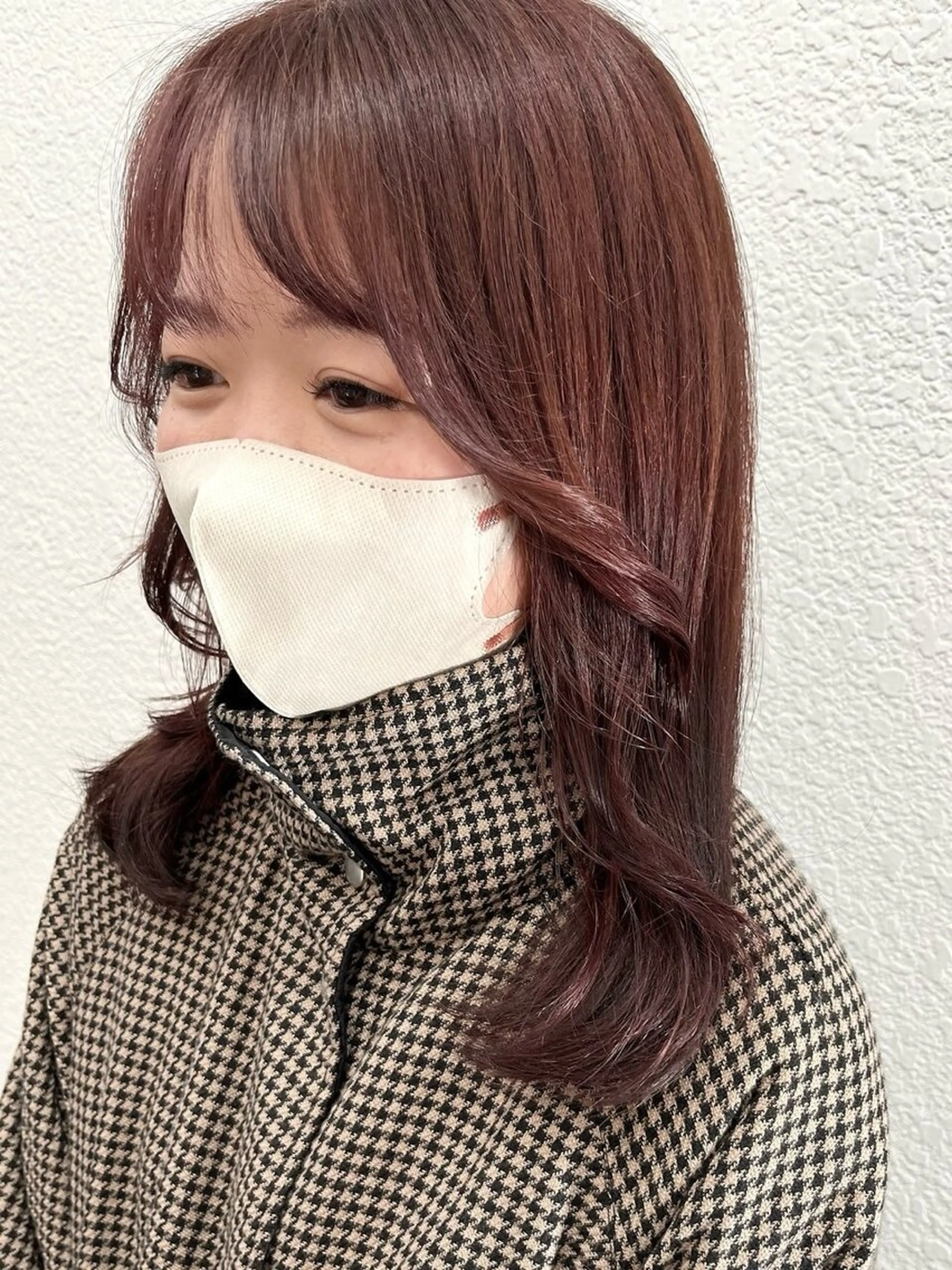 ロング カラー ブラウンカラー ピンクカラー ピンクブラウン くびれヘア 韓国風ヘア カット ヘアカラー トリートメント レイヤーカット☆顔ま わり特化🥇田村りおのヘアスタイル