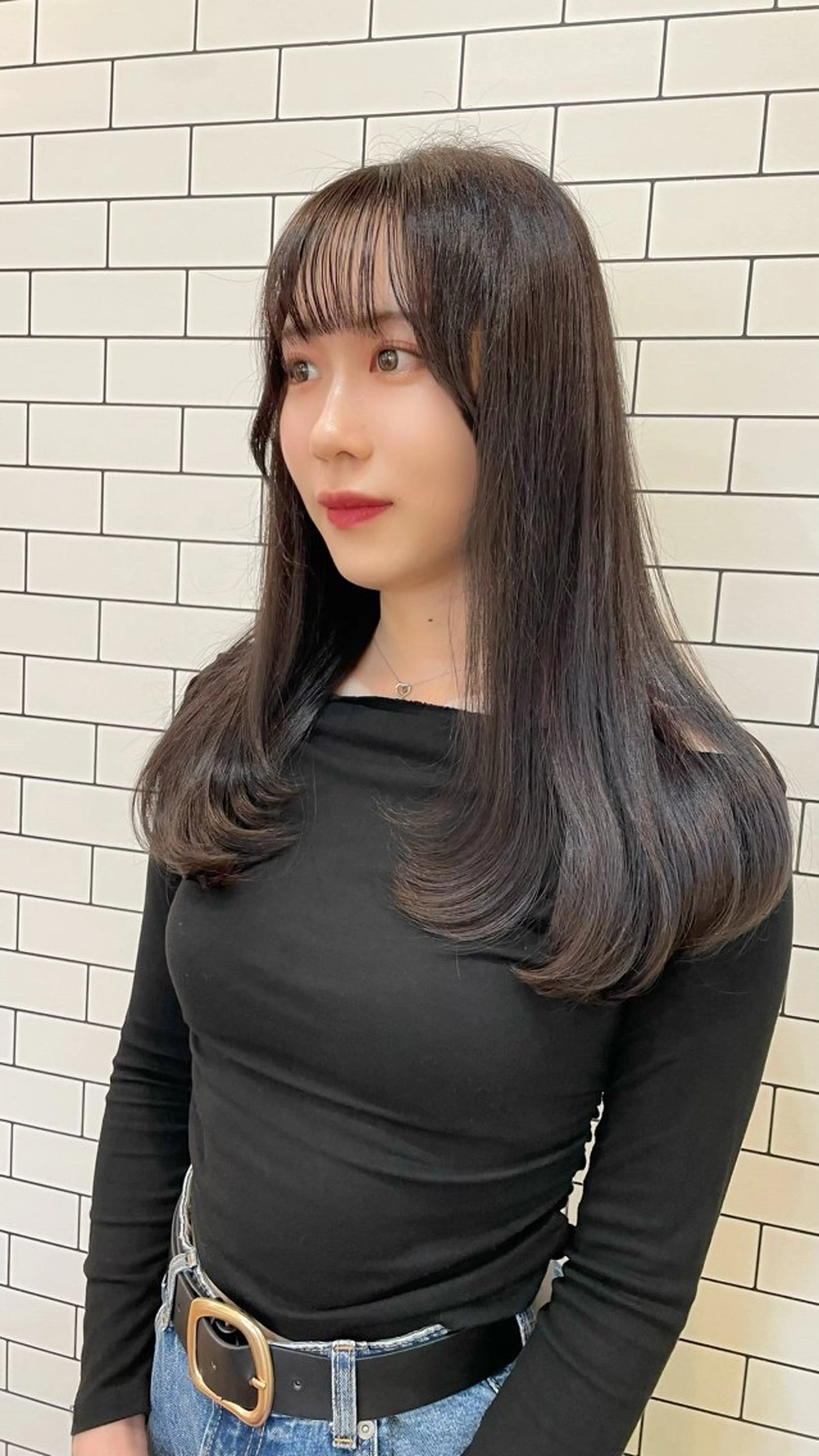 セミロング カット ヘアカラー トリートメント ﾅﾂﾐ/韓国ヘア/ レイヤーカット🎀のヘアスタイル