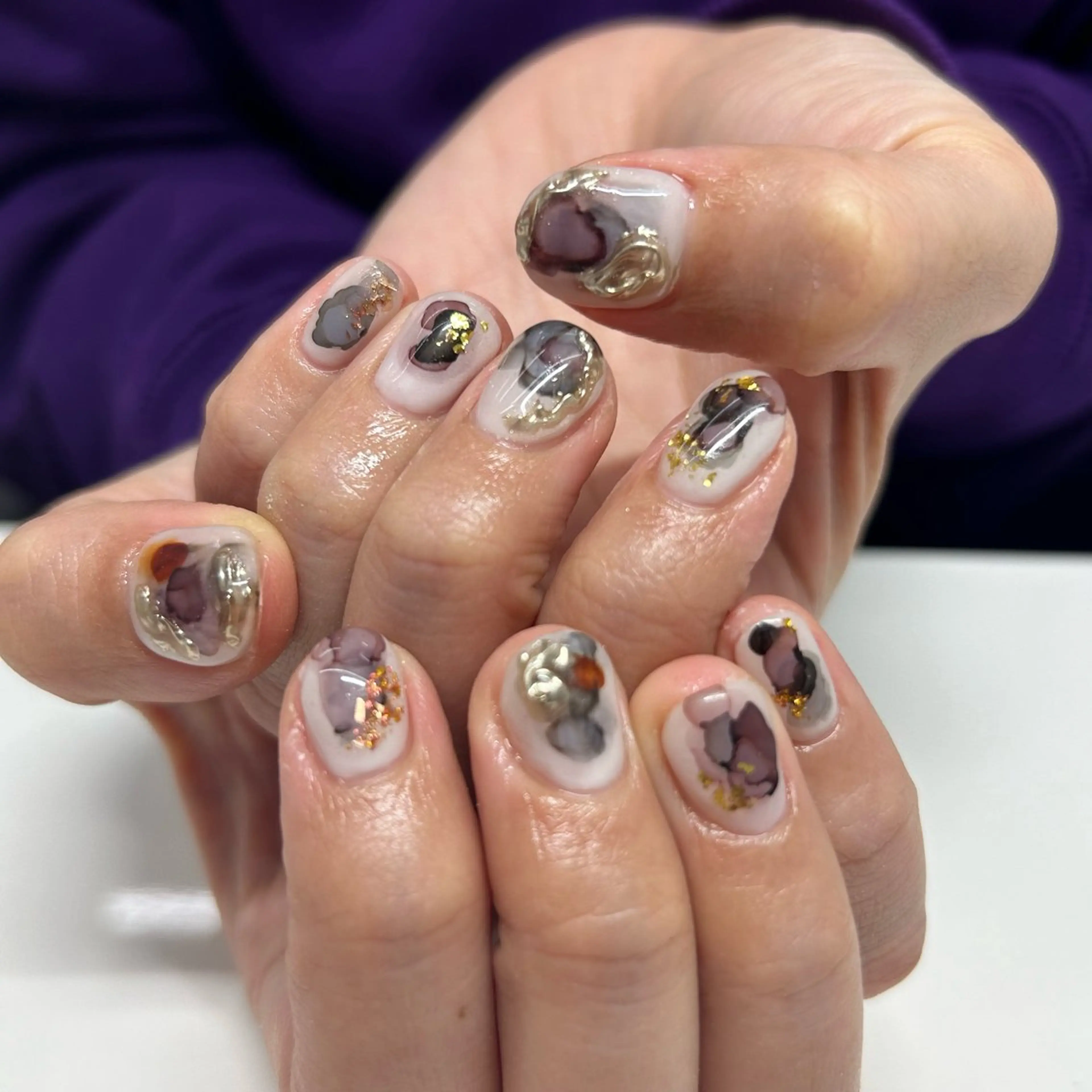 ネイル ミラーネイル ハンドネイル プライベートネイルサロンone nail所属・one nail 【カラフル/個性派】のネイルデザイン