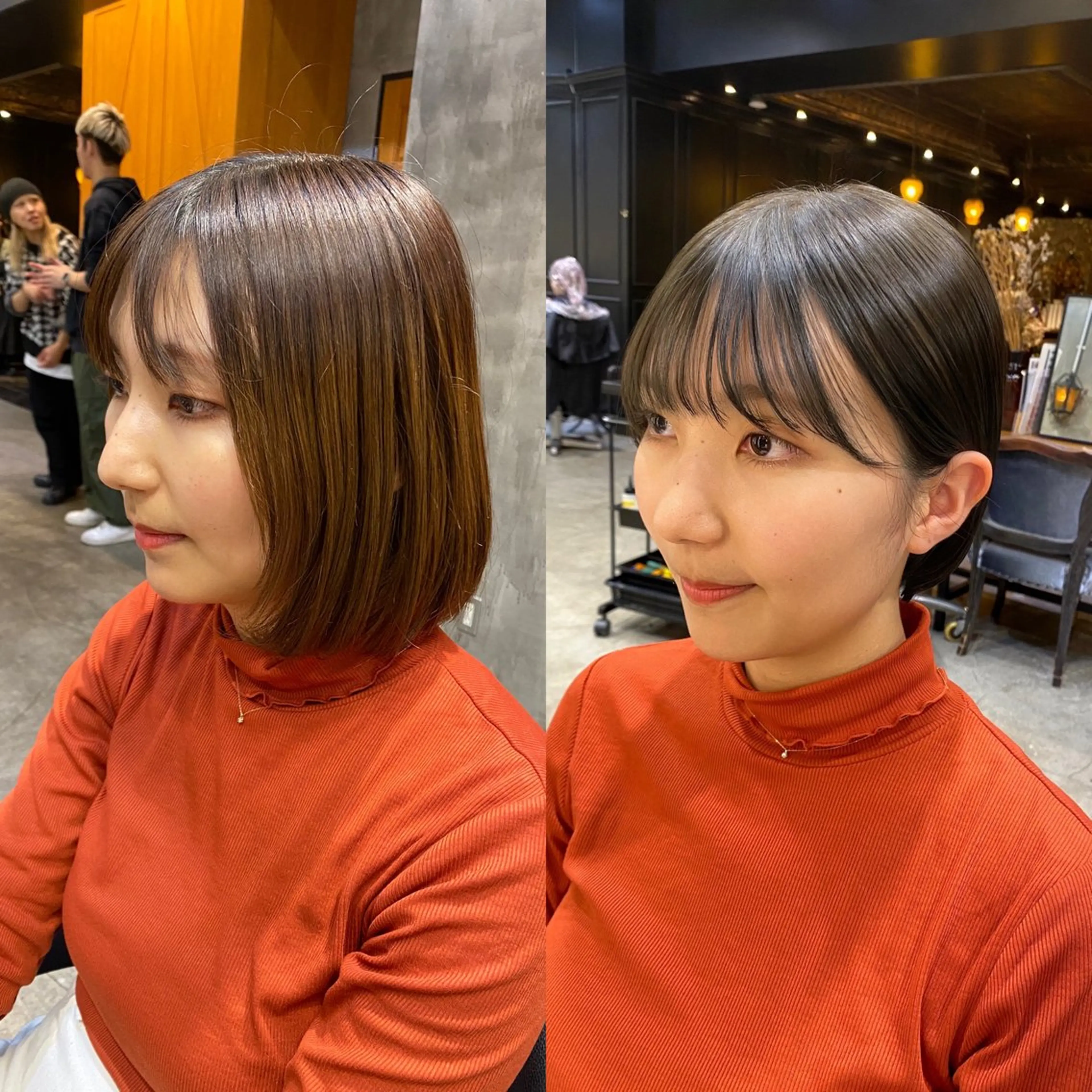 ショート カラー ショートボブ グレージュ ボブ ショートヘア ブリーチなしダブル カラー🧸🐺陽介のヘアスタイル