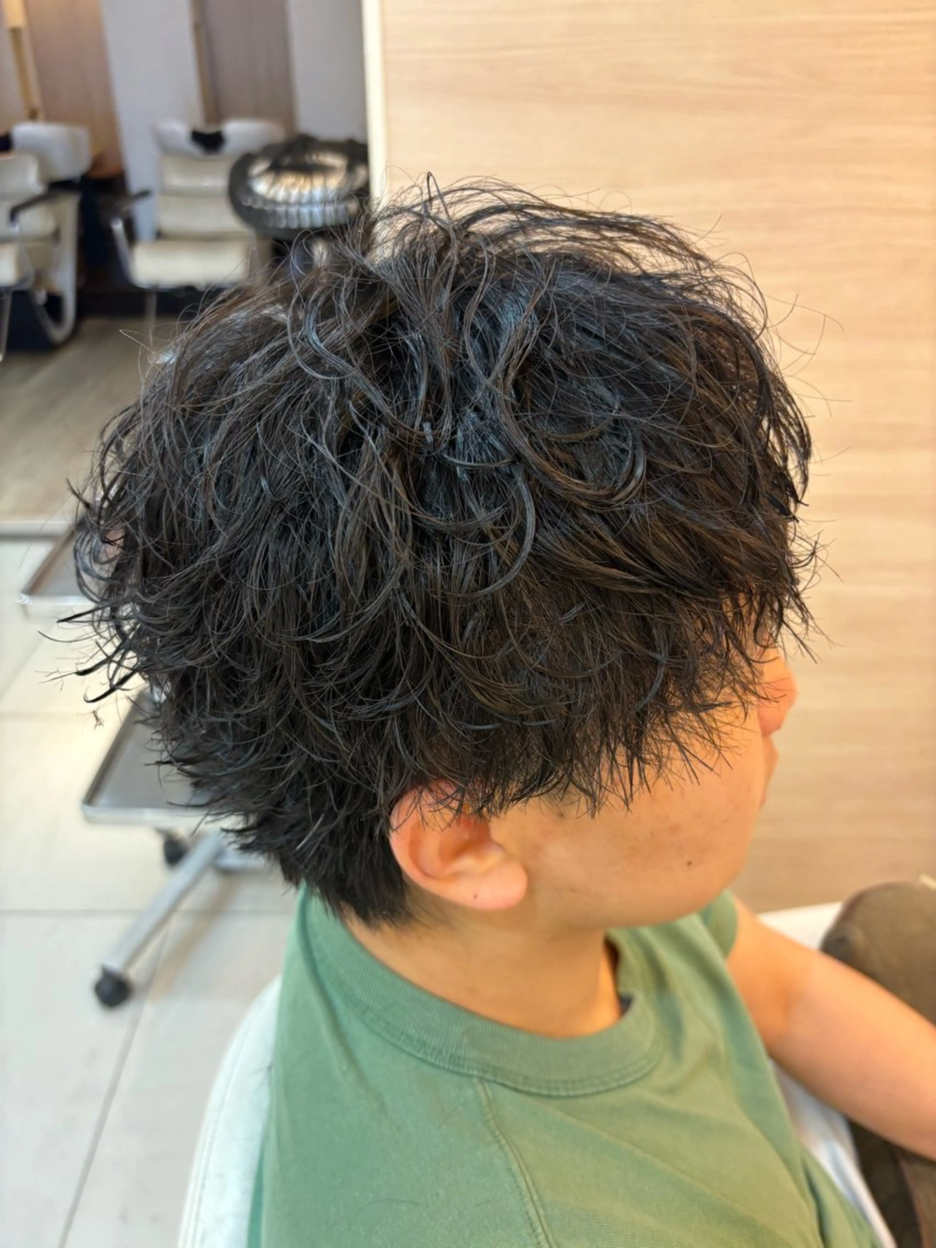 ミディアム カラー パーマ ヘアアレンジ メンズ キッズ マッシュウルフ マッシュ 波巻きパーマ メンズウルフカット ウルフカット 🫧Selene SHOGO🫧のヘアスタイル