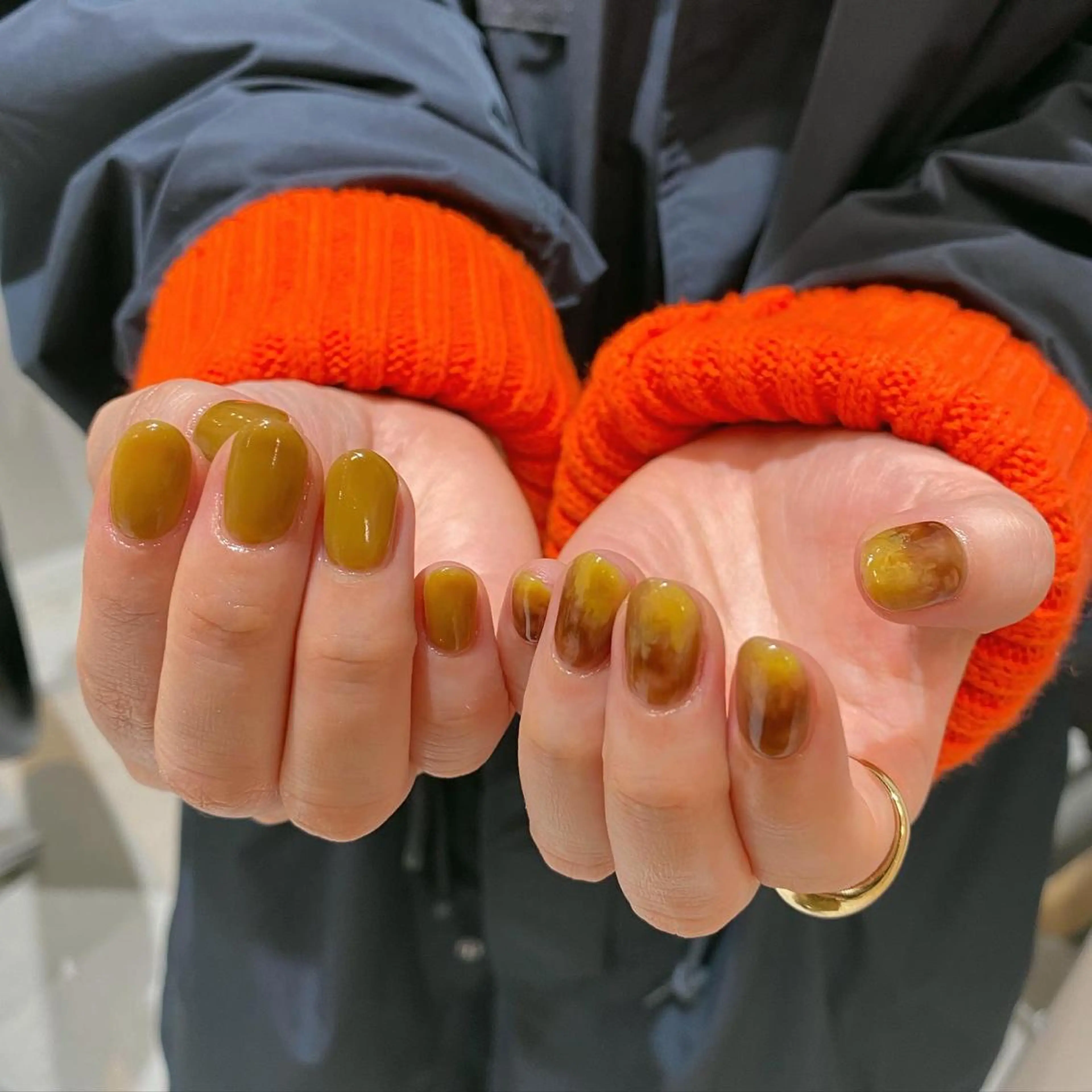 ネイル 黄色 ハンドネイル nable.所属・望月 実莉のネイルデザイン