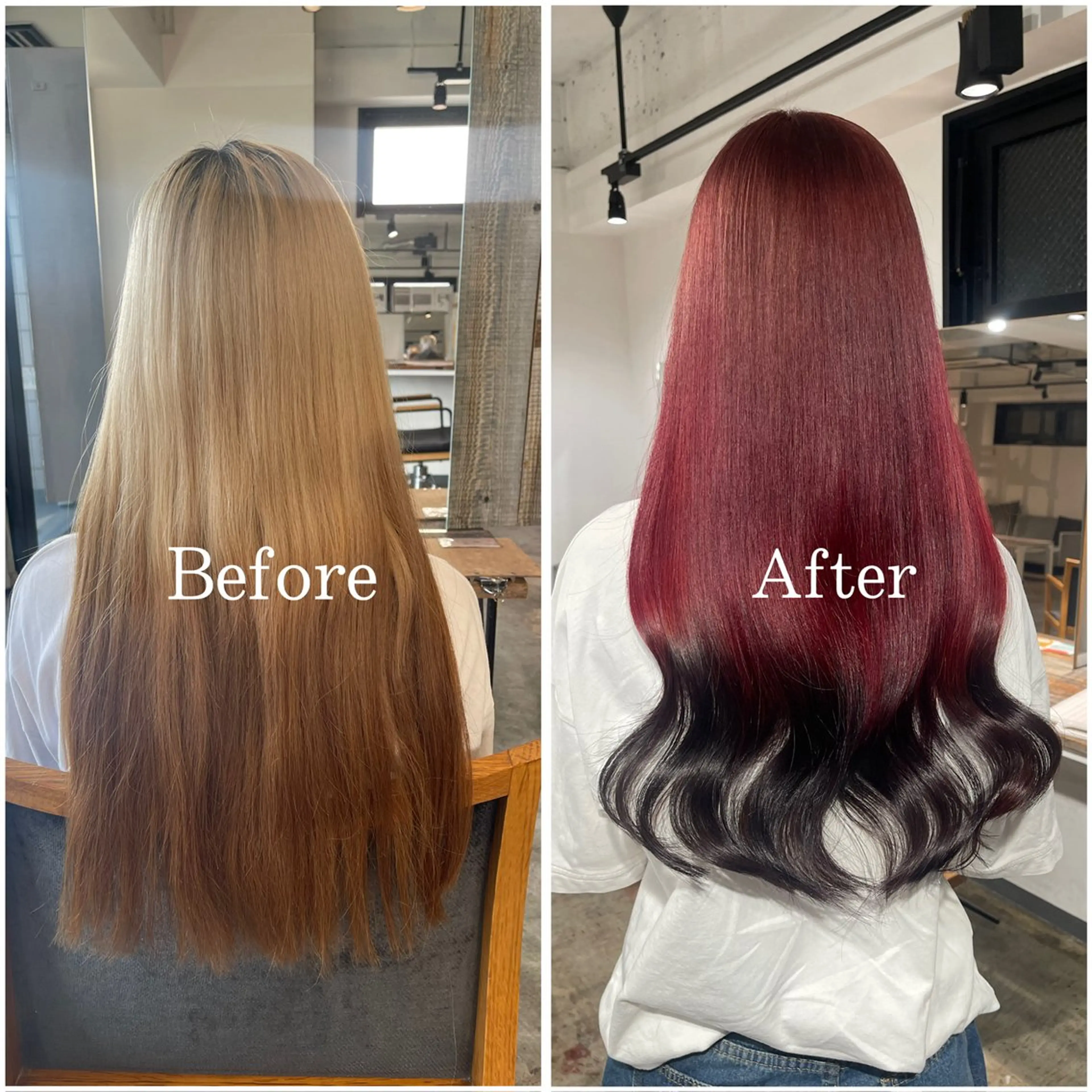 ロング カラー ブリーチ ケアブリーチ デザインカラー 似合わせカット ムラ修正/ ハイトーン💖Riaのヘアスタイル