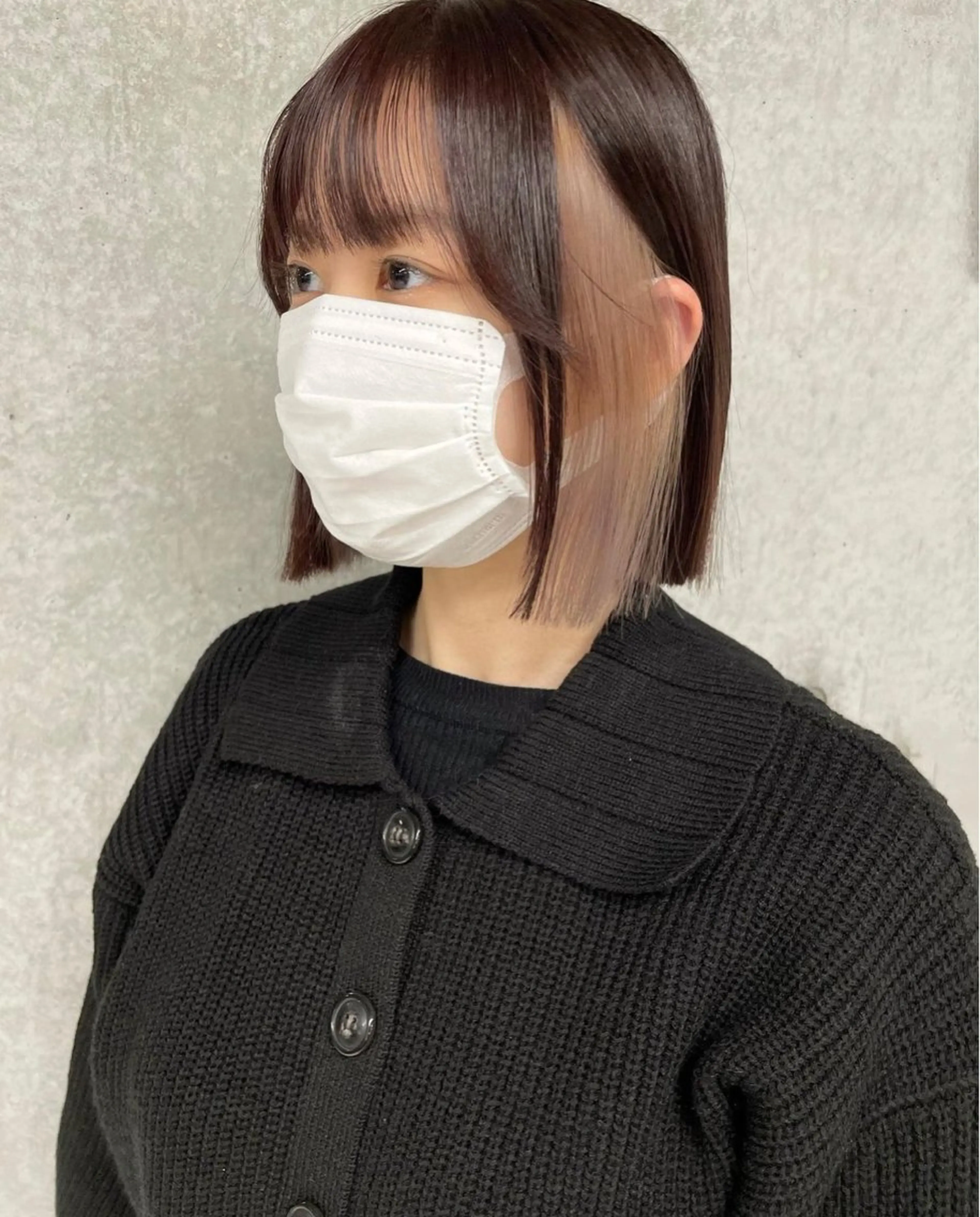 ミディアム カラー ヘアカラー フクダ ジュリのヘアスタイル