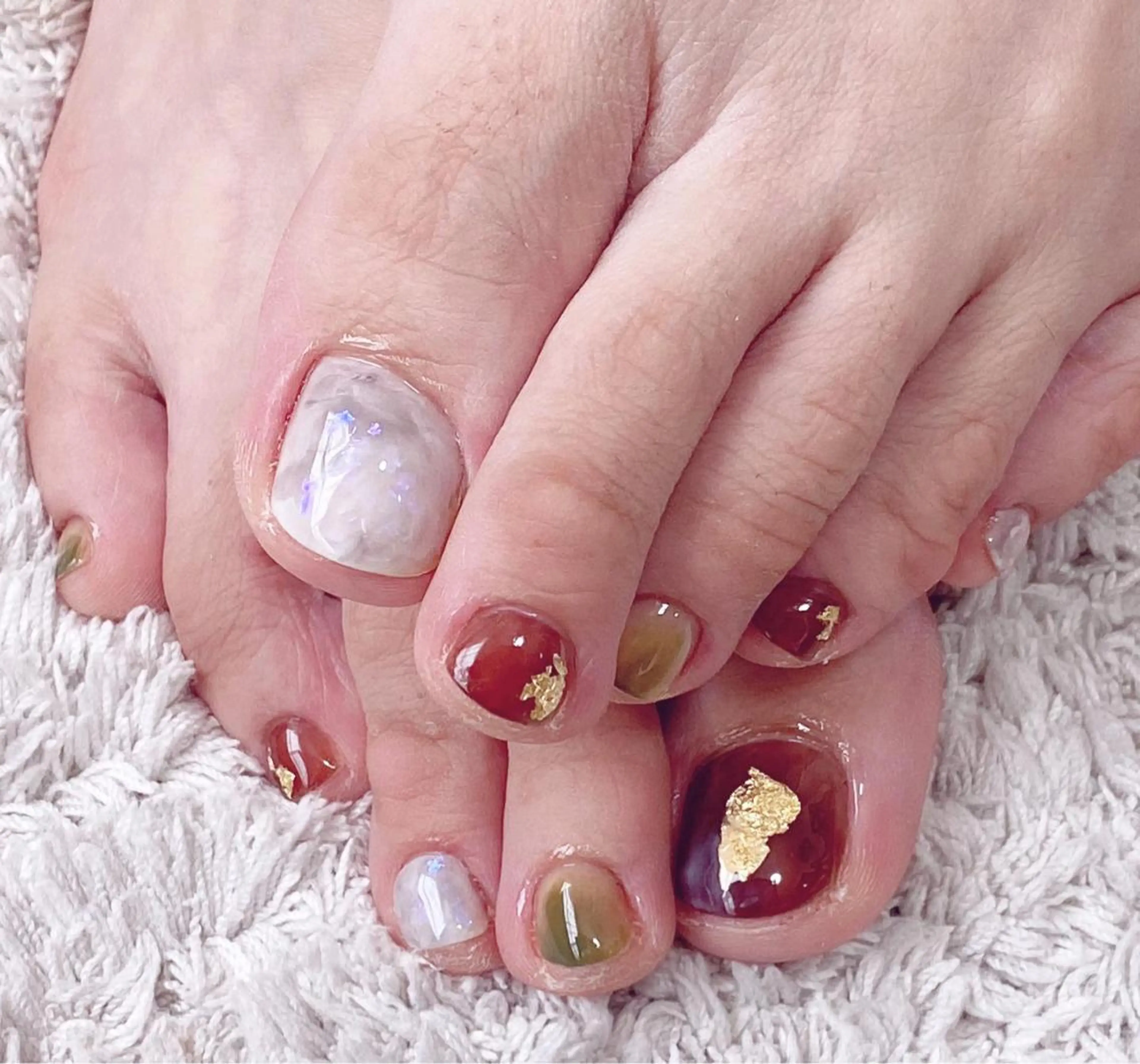 ネイル べっ甲ネイル フットネイル ニュアンスネイル Ｎail Ｓalon ertiのネイルデザイン