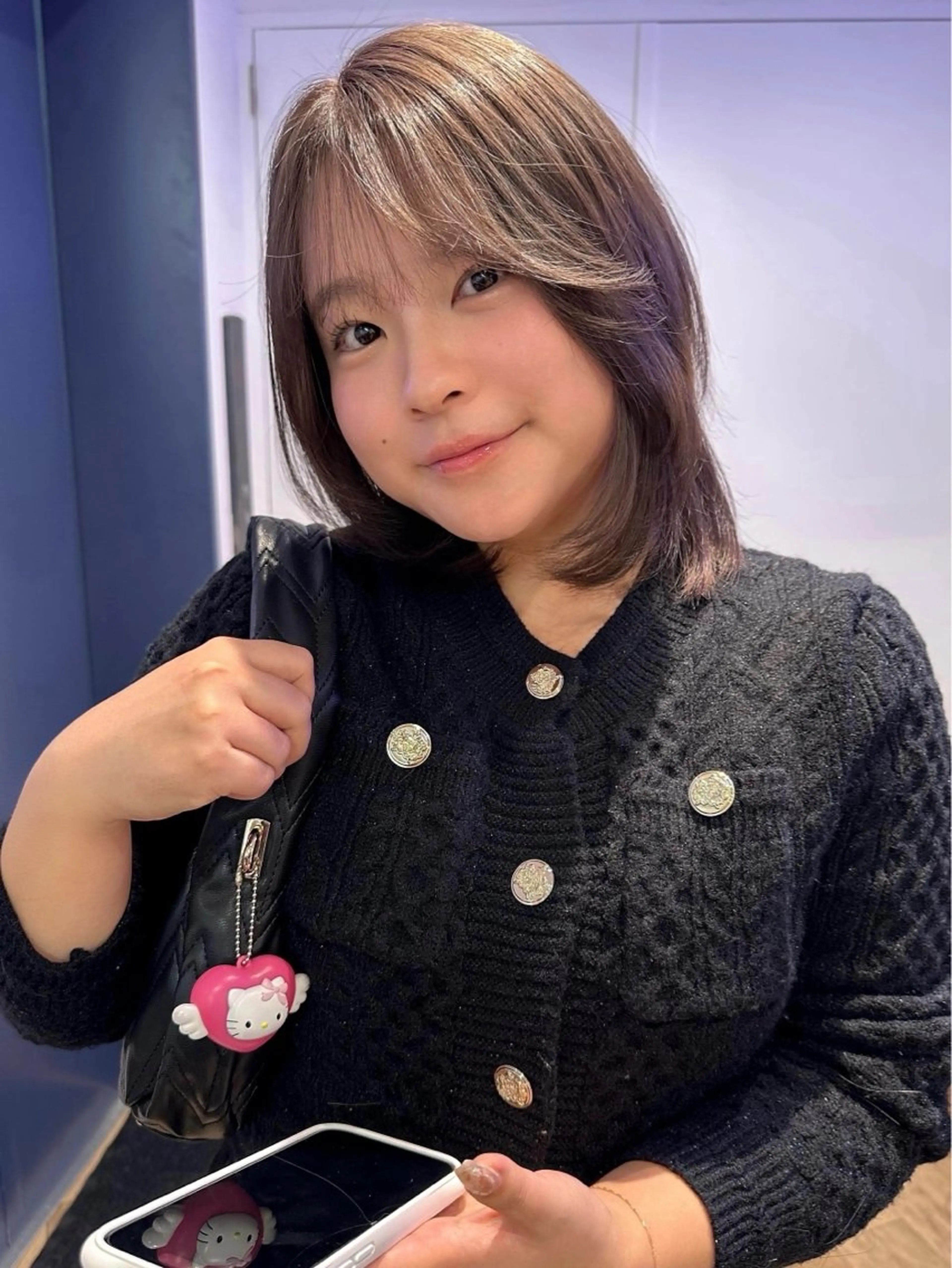 ロング ヘアカラー トリートメント 🍓ケアブリーチ× レイヤーカット🍓のヘアスタイル