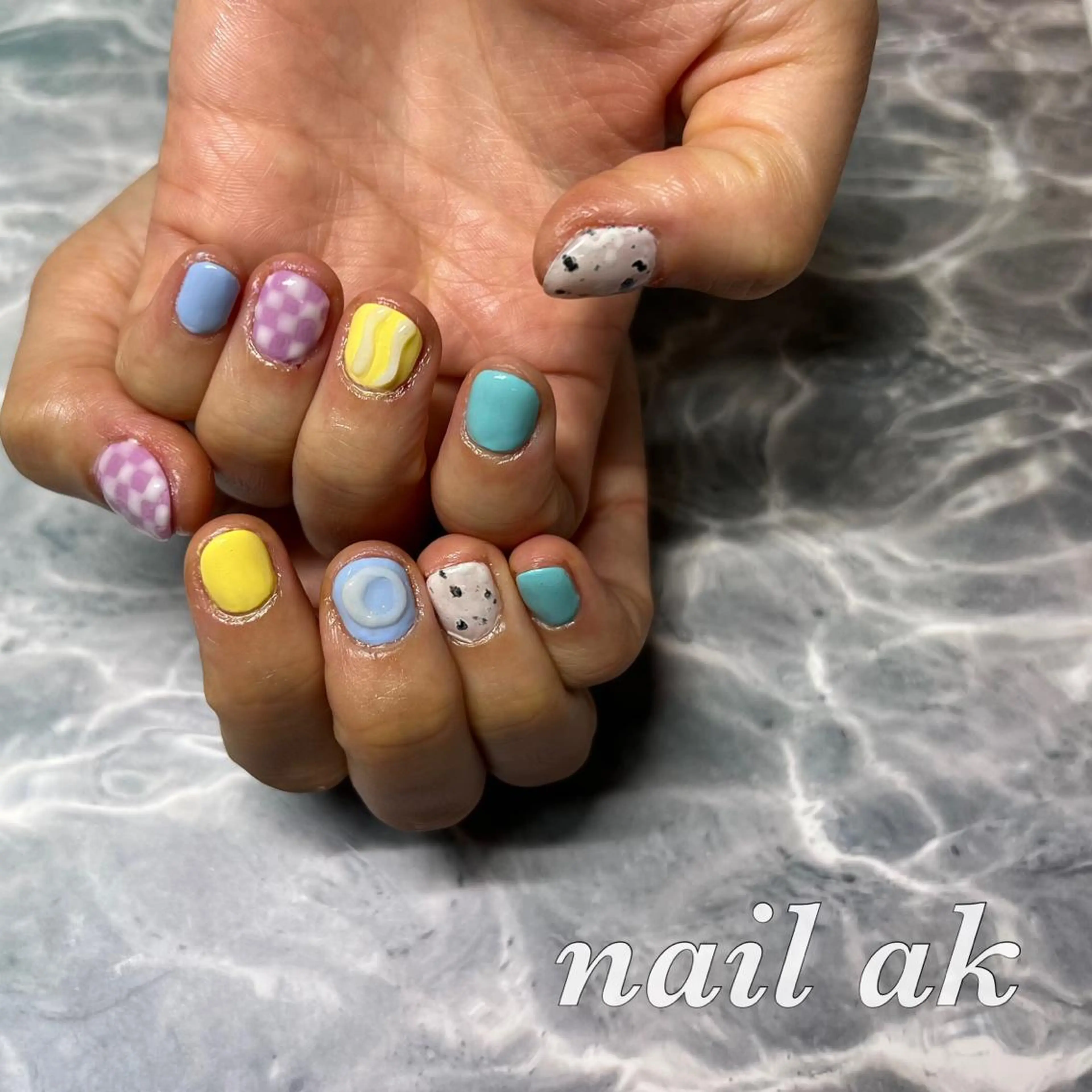 ネイル パステルネイル ハンドネイル ak nail .のネイルデザイン