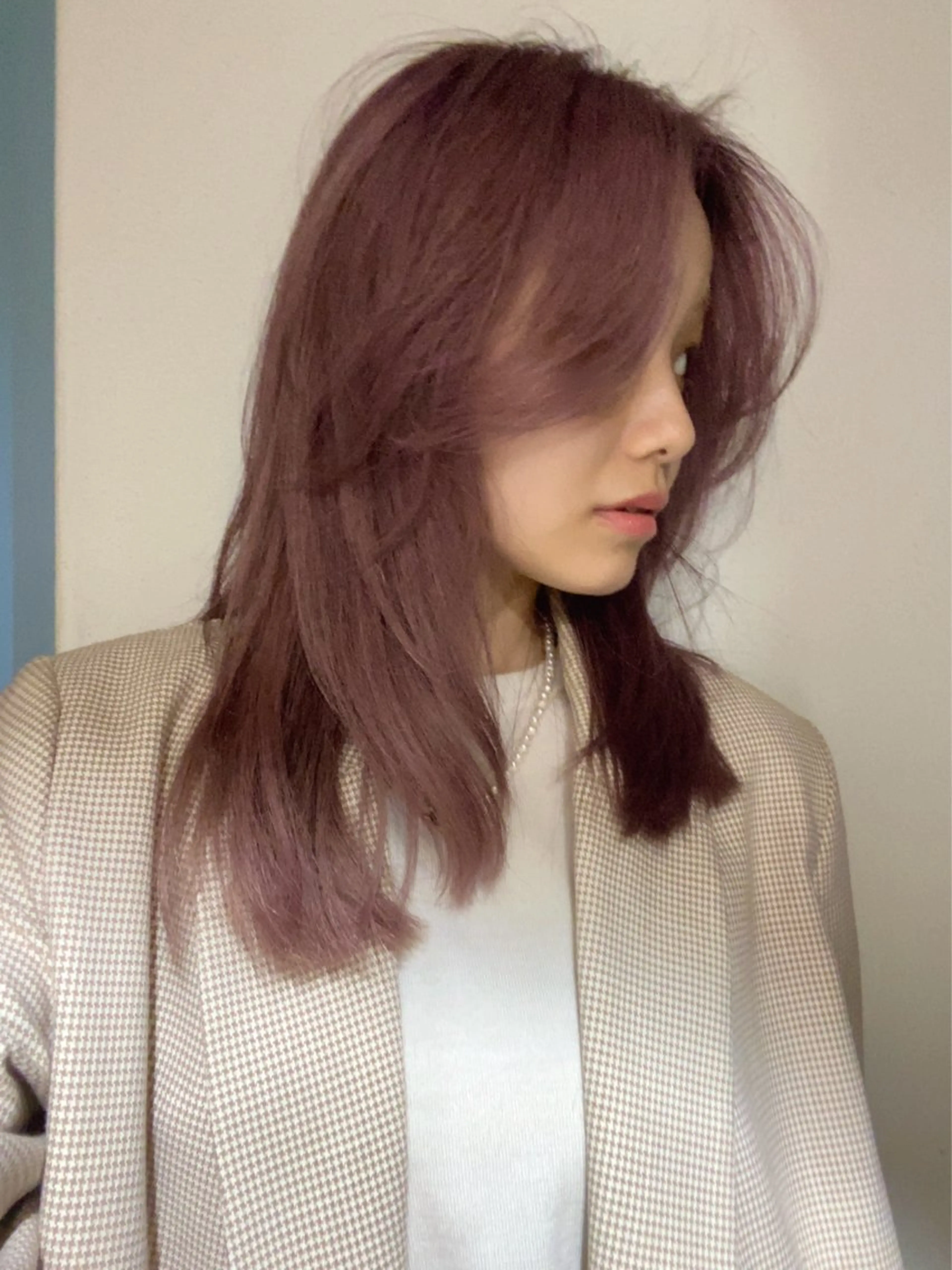ミディアム カラー カット ヘアカラー トリートメント レイヤー/柔色 カラー/SAkiのヘアスタイル