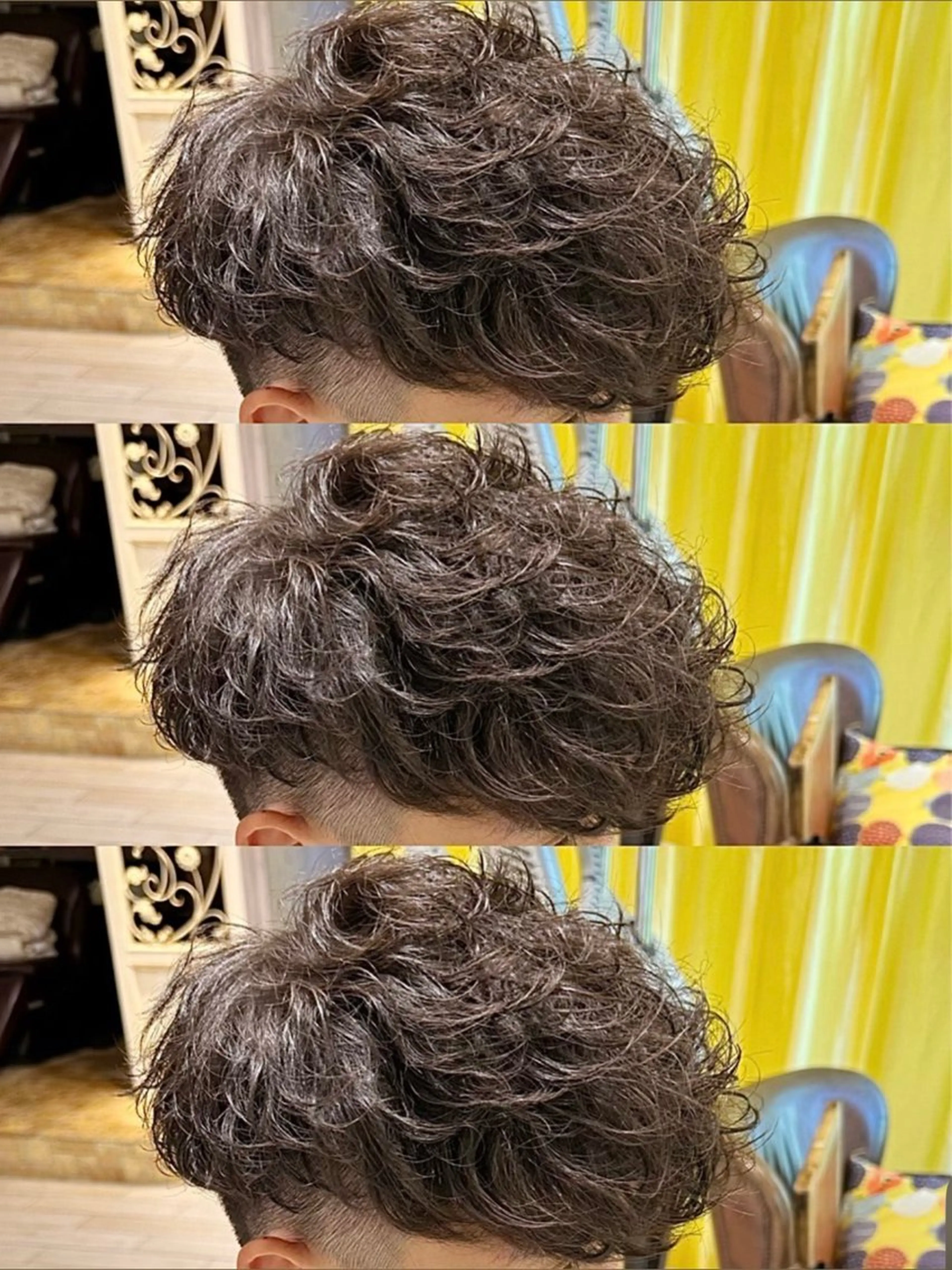 パーマ メンズ カット パーマ 増渕 駿介のヘアスタイル