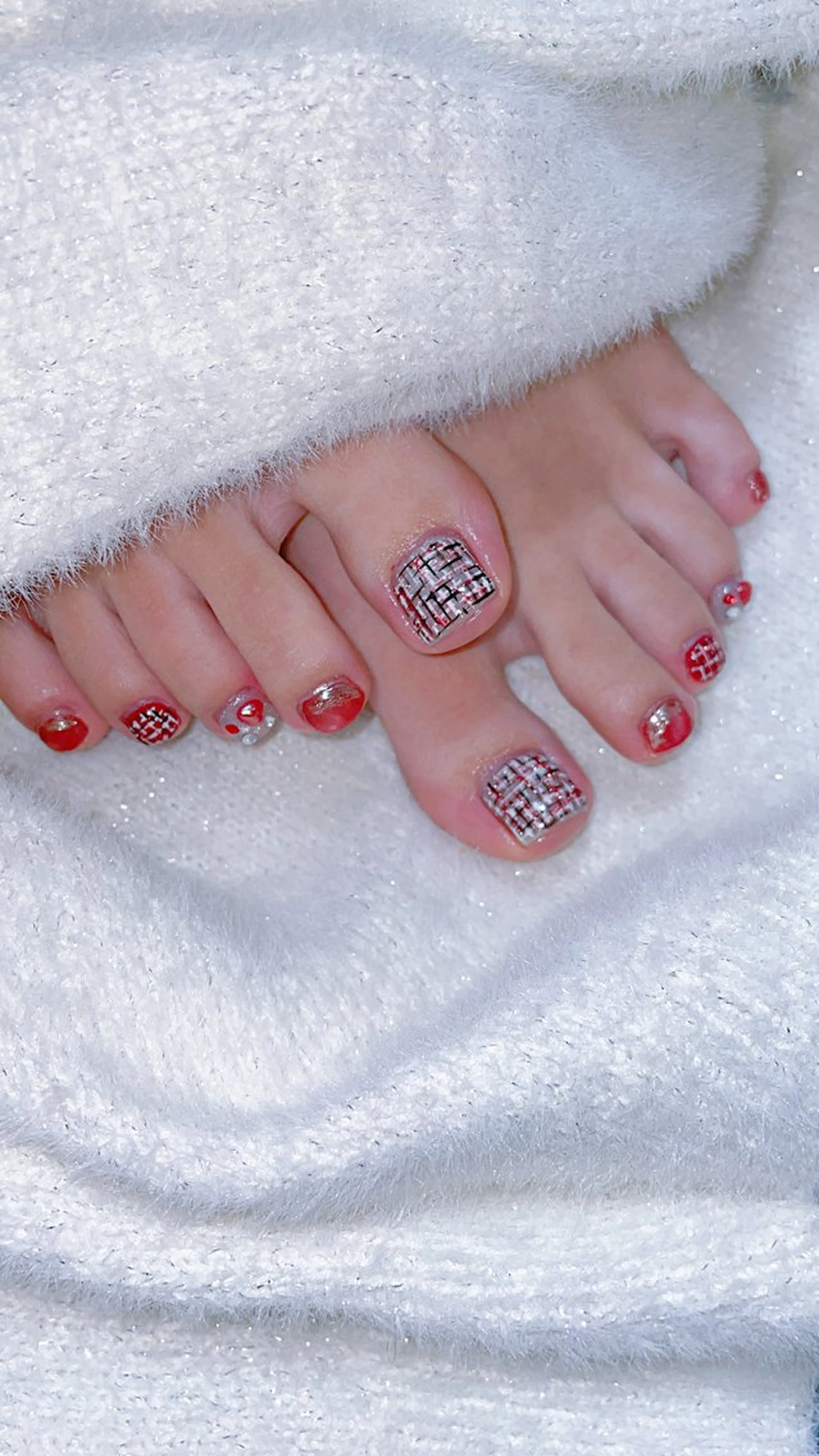 ネイル 持ち込み 冬ネイル クリスマス ハンドネイル アサイ レミのネイルデザイン
