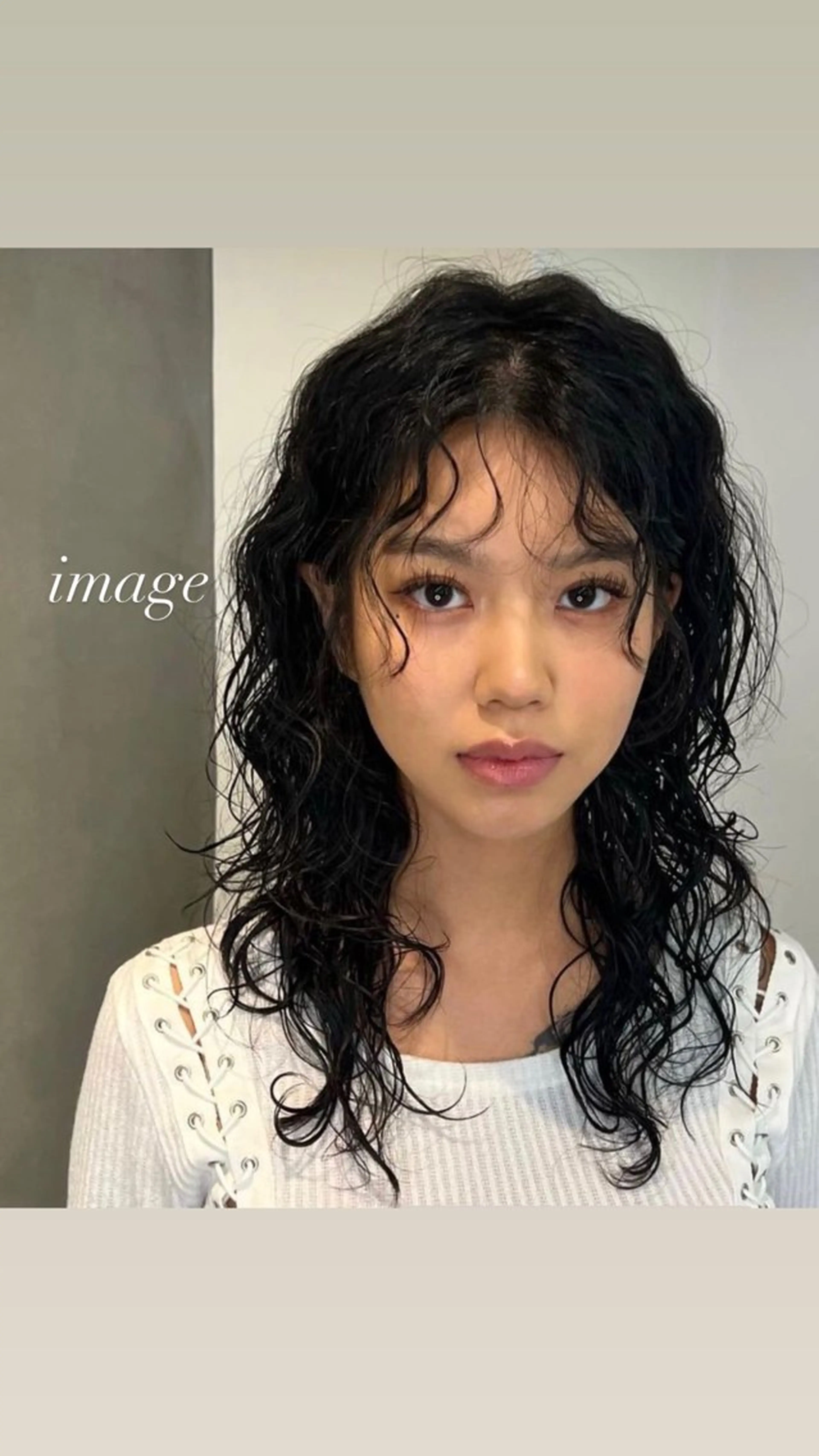 ミディアム パーマ パーマ.ニュアンス カット/ユキカのヘアスタイル