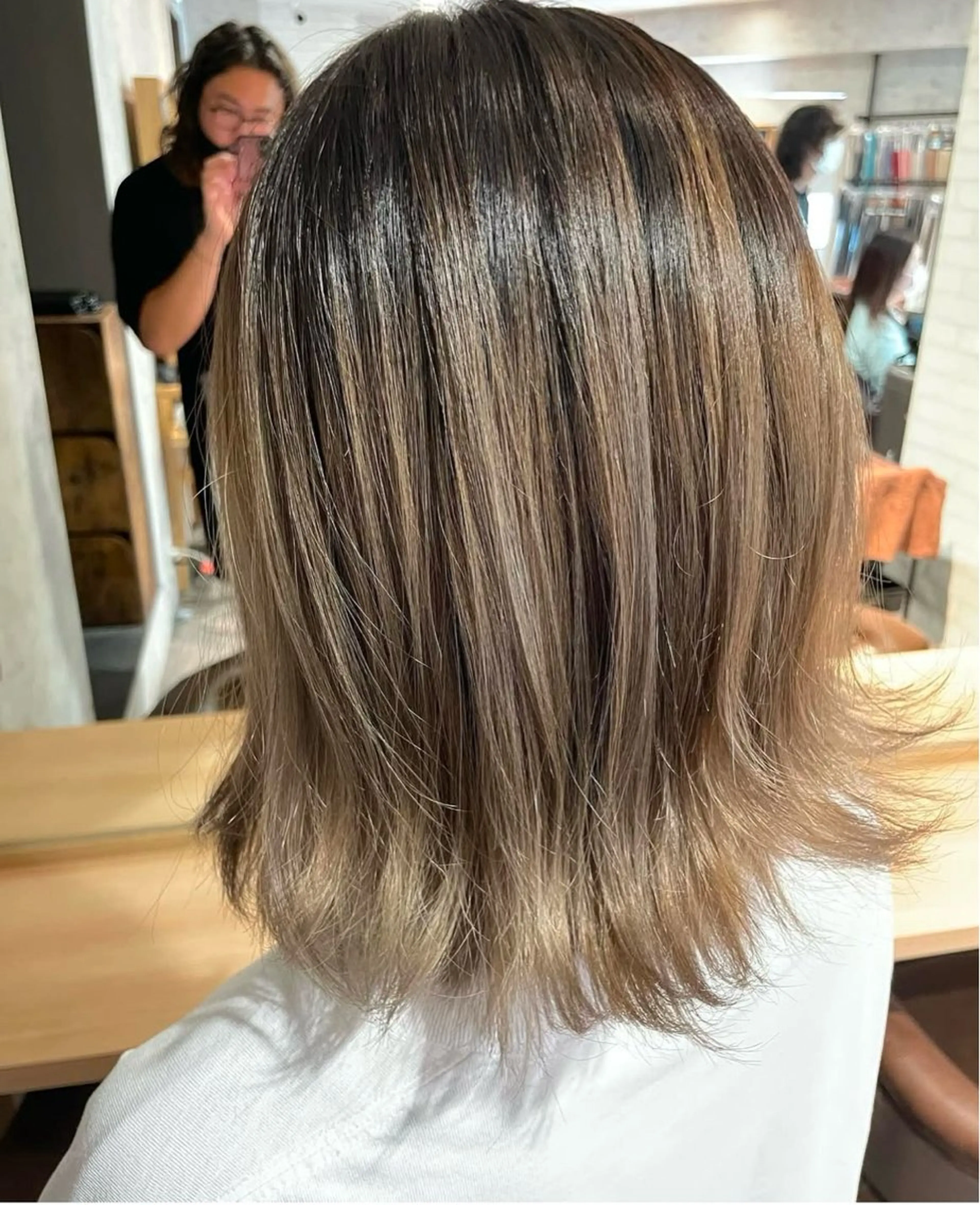 ミディアム カラー ヘアアレンジ ヘアカラー トリートメント ヘアセット Aloa横浜所属・トップスタイリスト Shoyaのヘアスタイル